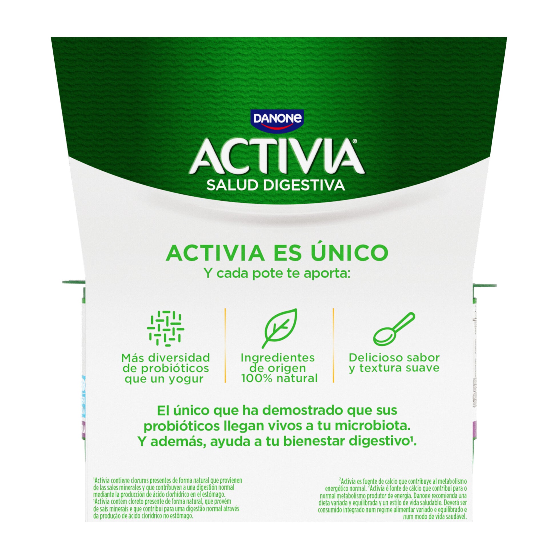 Yogur bifidus desnatado natural activia 0% Danone p8 120g/u