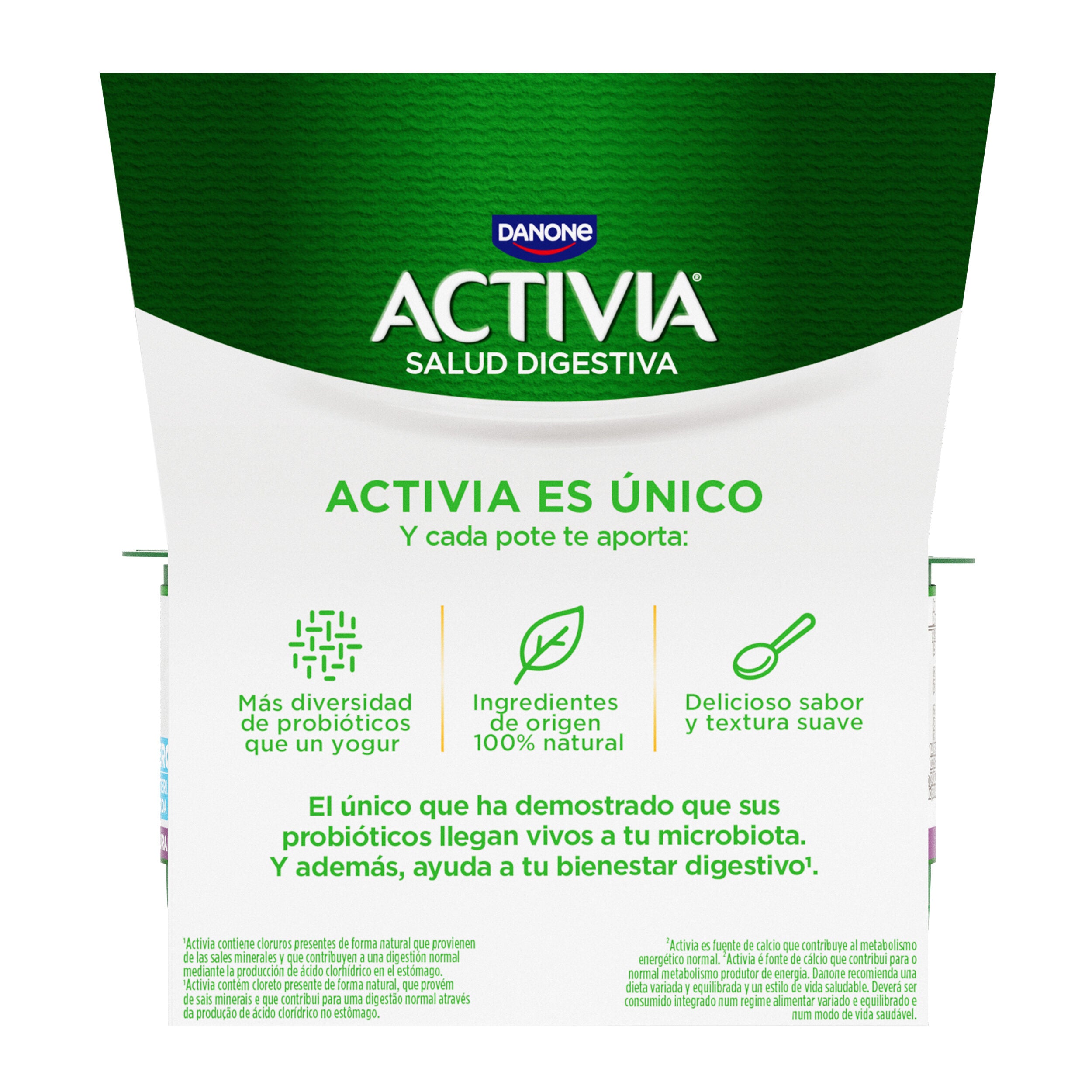 Yogur bifidus desnatado natural activia 0% Danone p8 120g/u