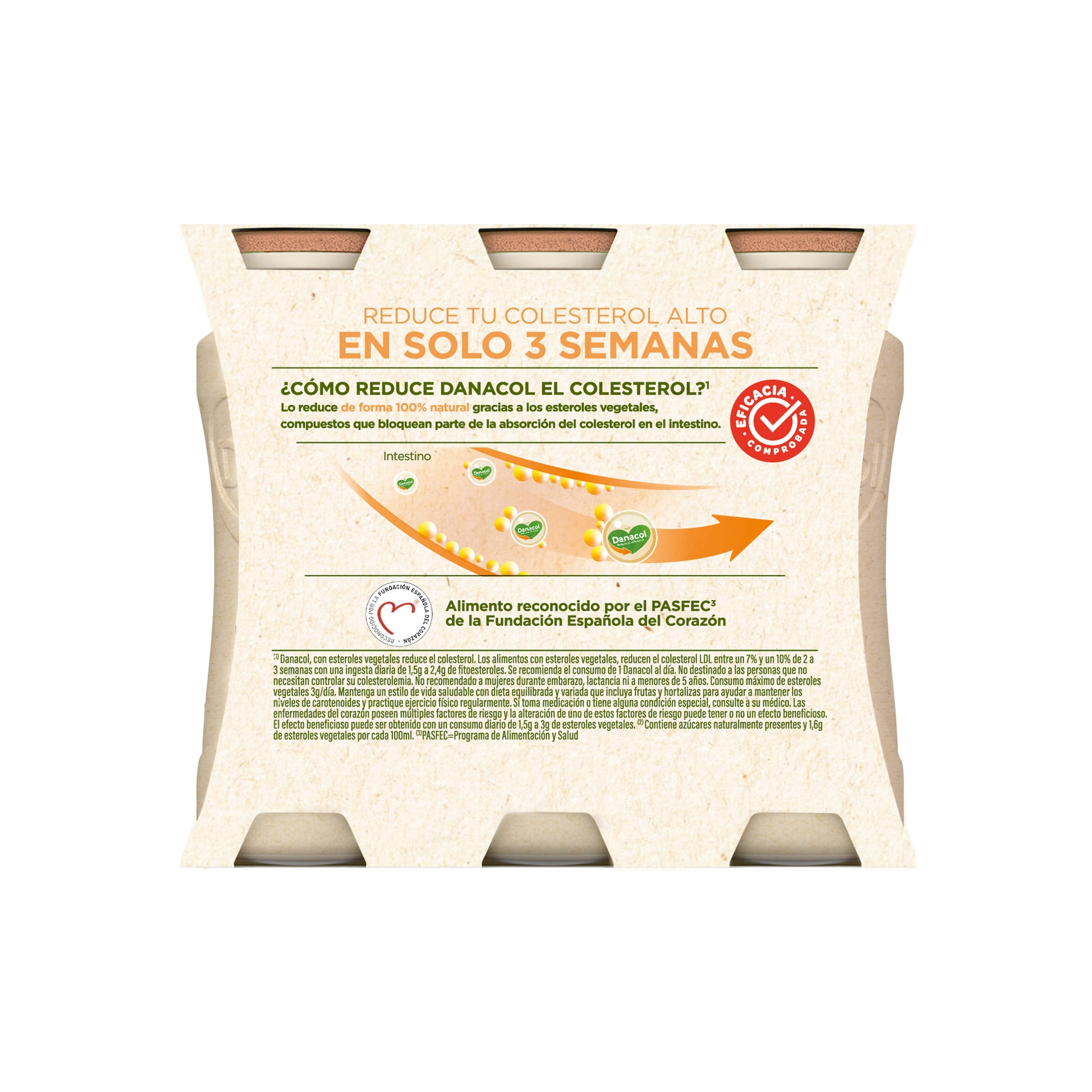 Yogur liquido tropical danacol 0% Danone p6 100g/u