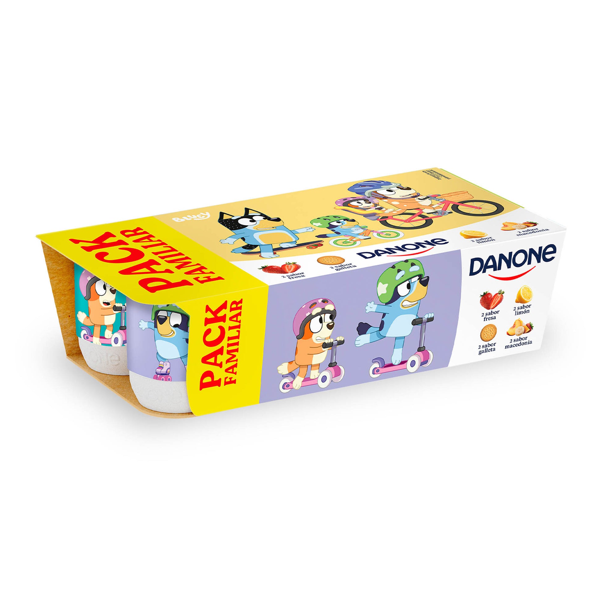 Yogur sabores fres/mace/limo/gall Danone p8 120g/u