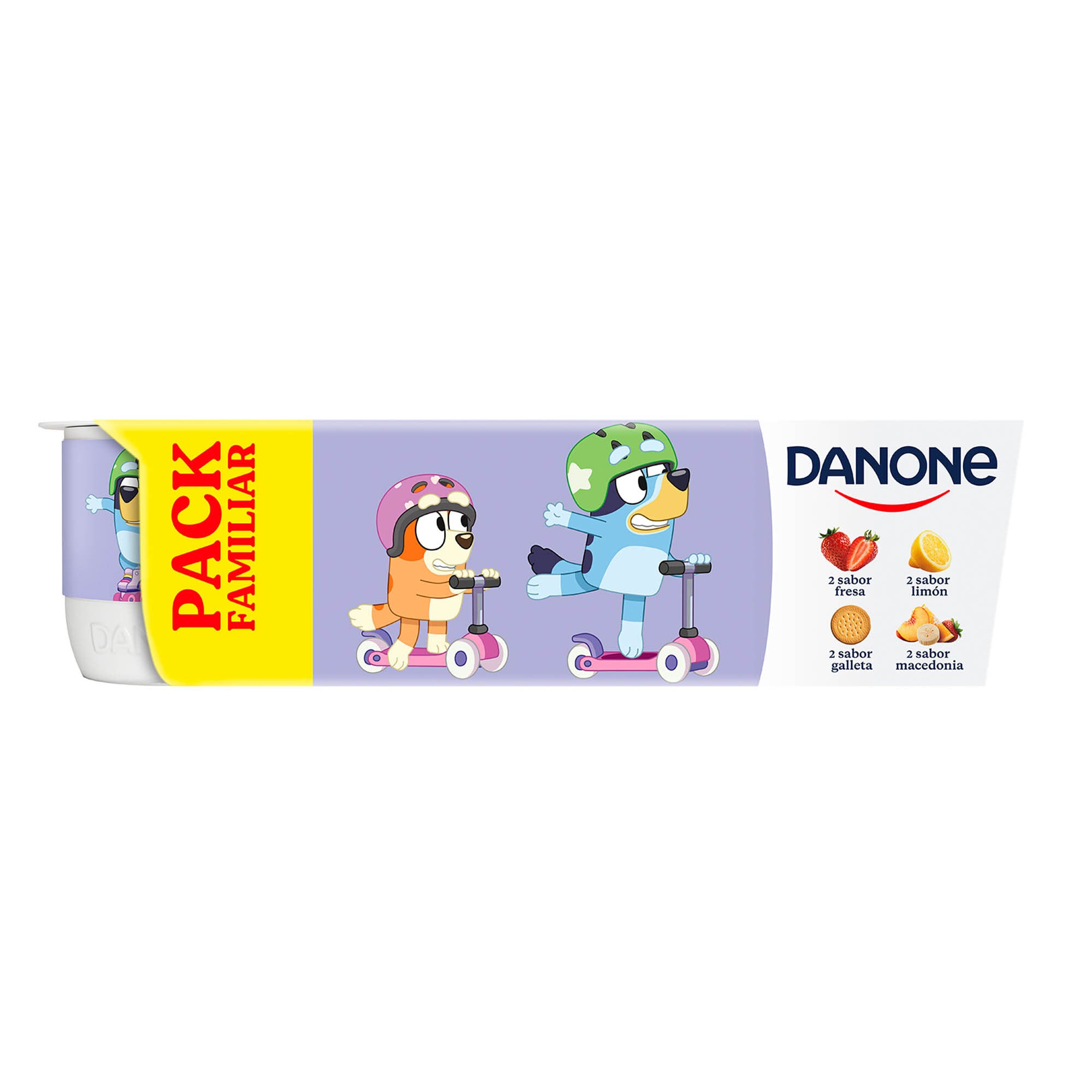 Yogur sabores fres/mace/limo/gall Danone p8 120g/u