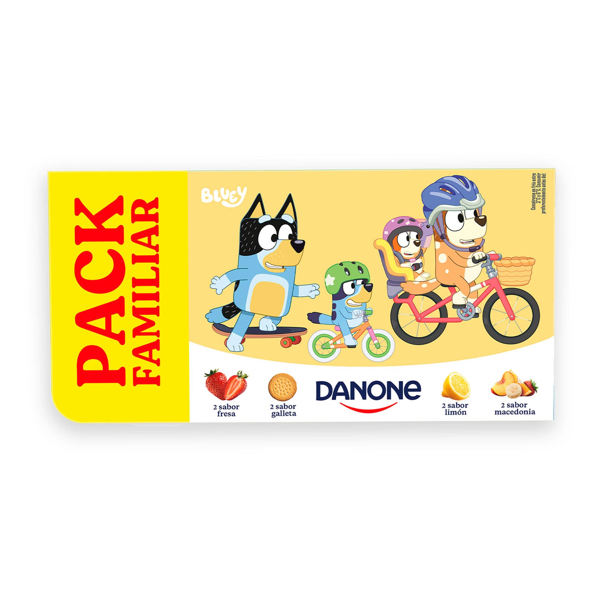 Yogur sabores fres/mace/limo/gall Danone p8 120g/u