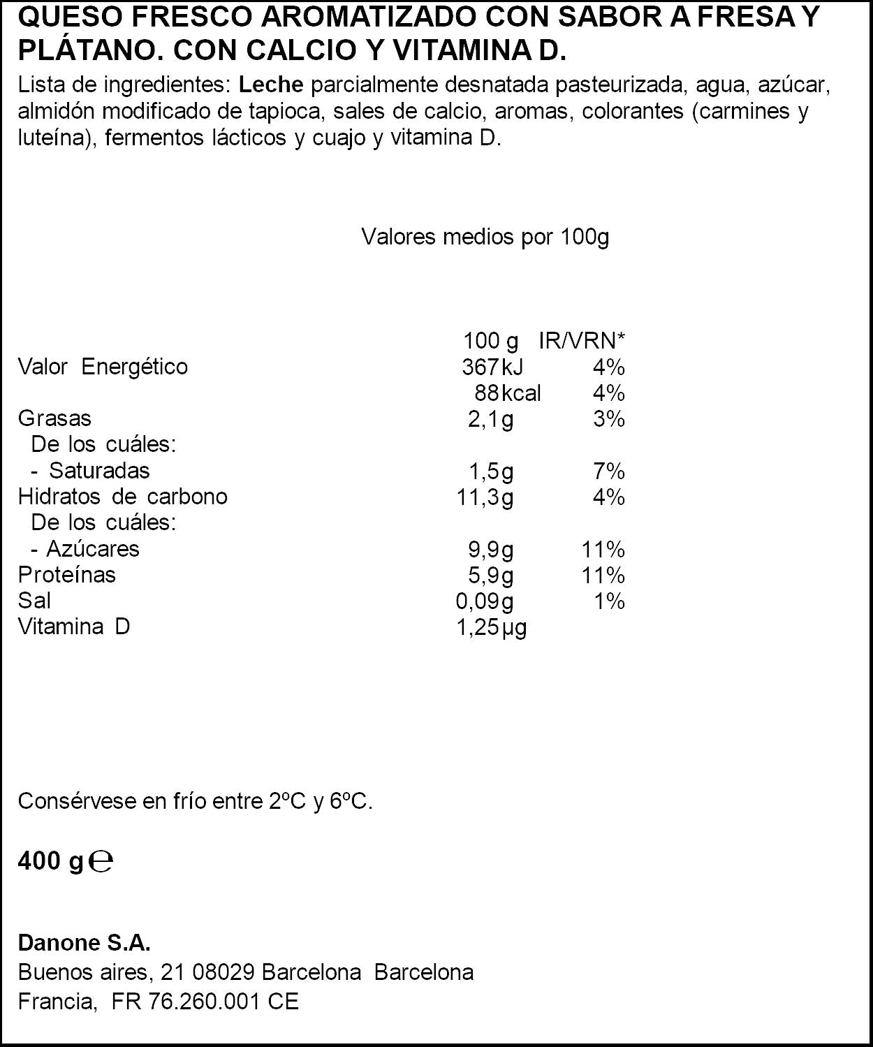 Petit suise maxi fres/plat danonino Danone p4 100g/u