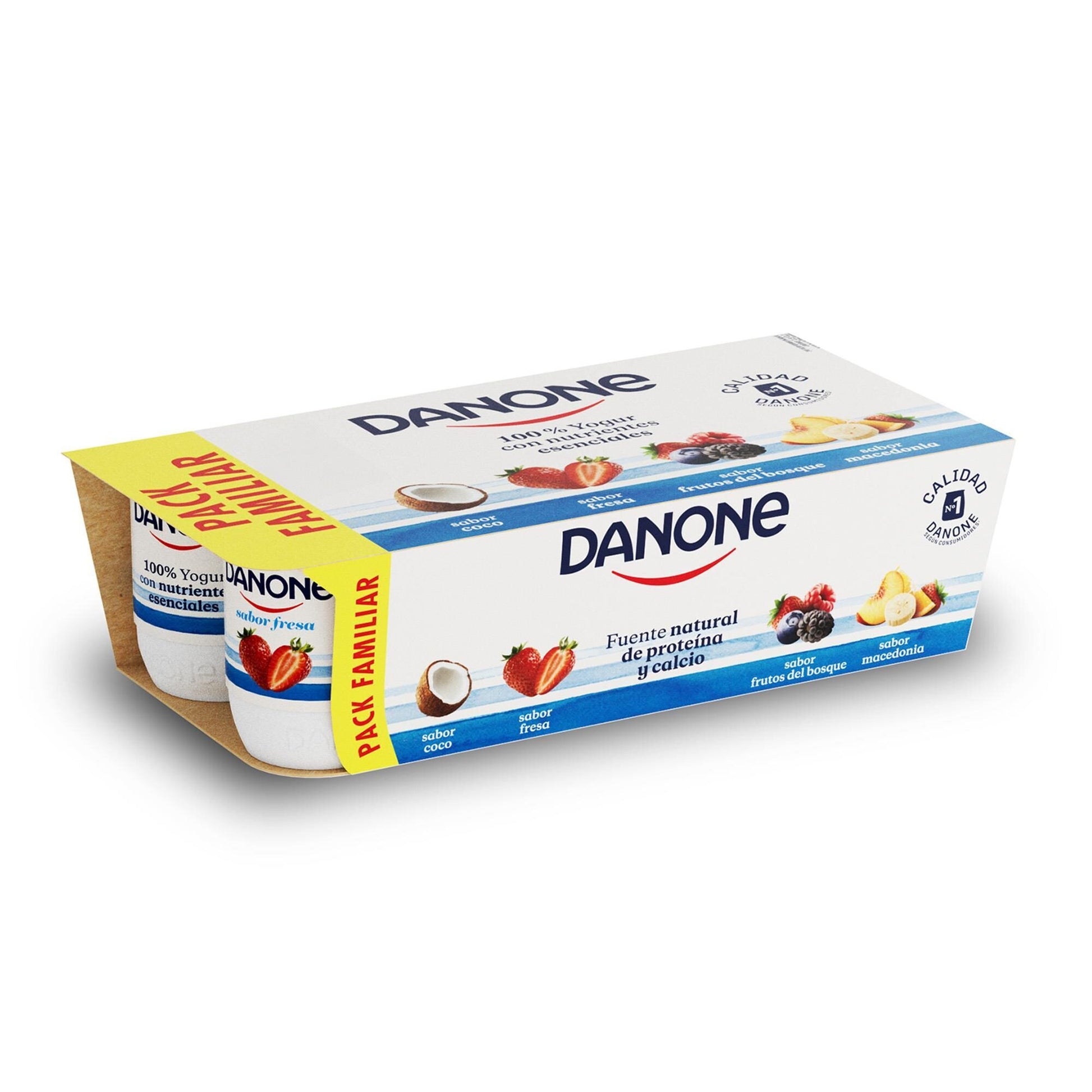 Yogur sabores mace/fres/frut Danone p8 120g/u