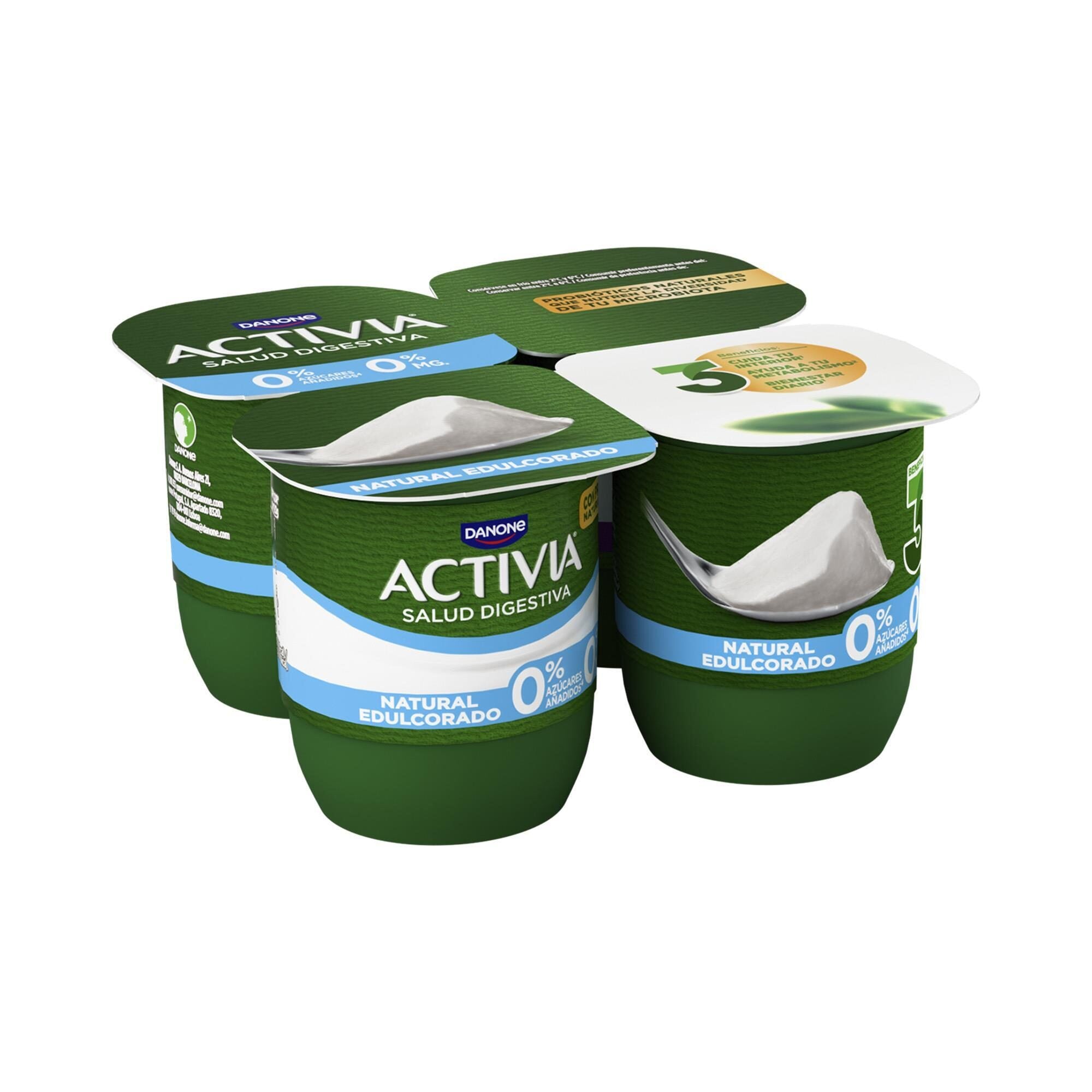 Yogur bifidus desnatado natural edulco 0% Danone p4 120g/u