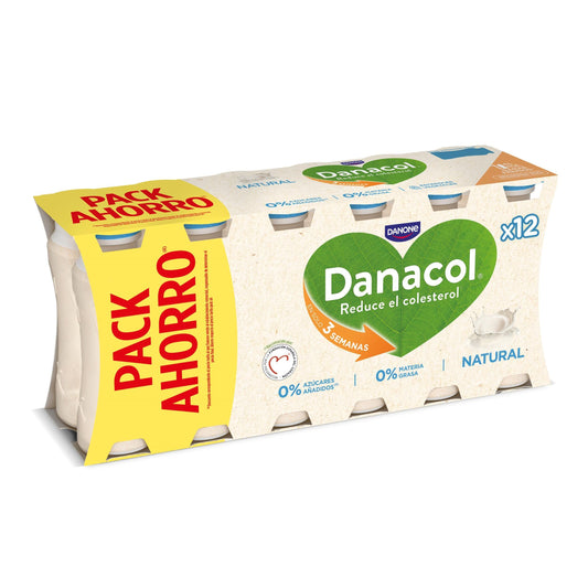 Yogur liquido natural danacol 0% Danone p12 100g/u La Despensa