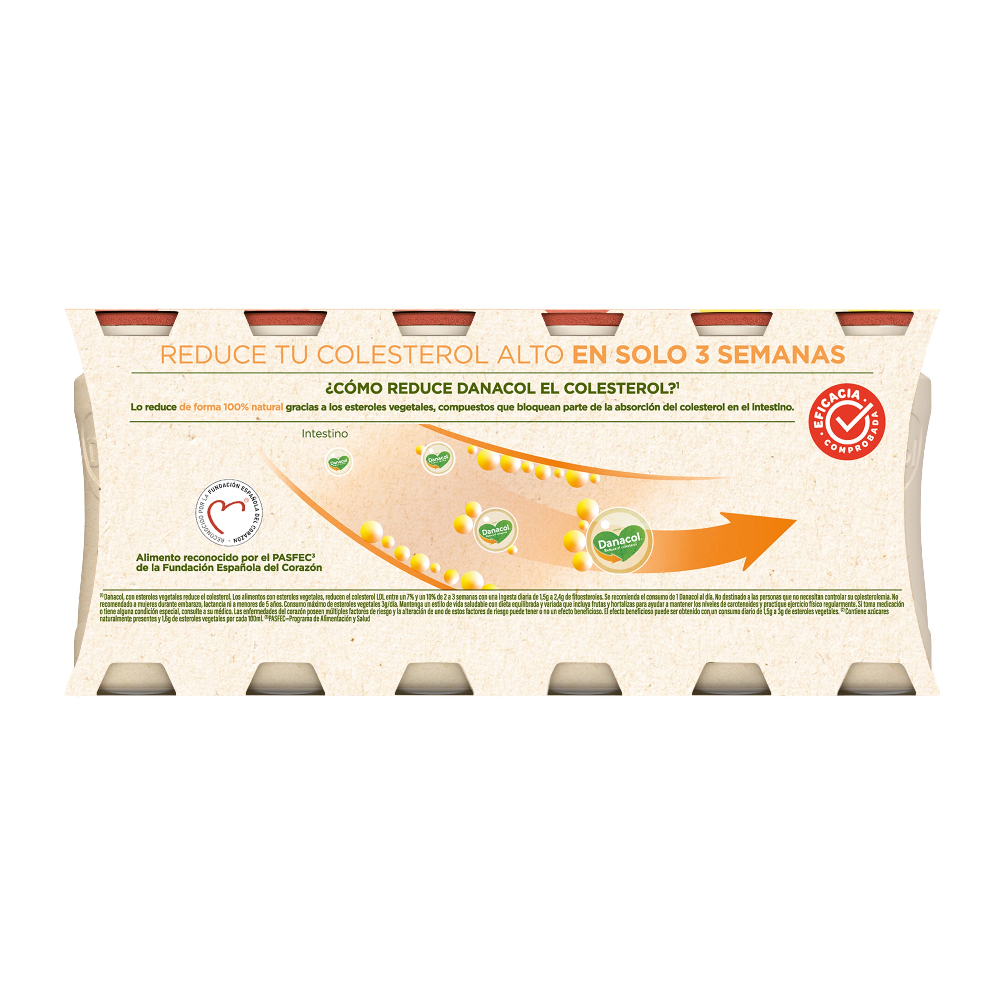 Yogur liquido fresa danacol 0% Danone p12 100g/u