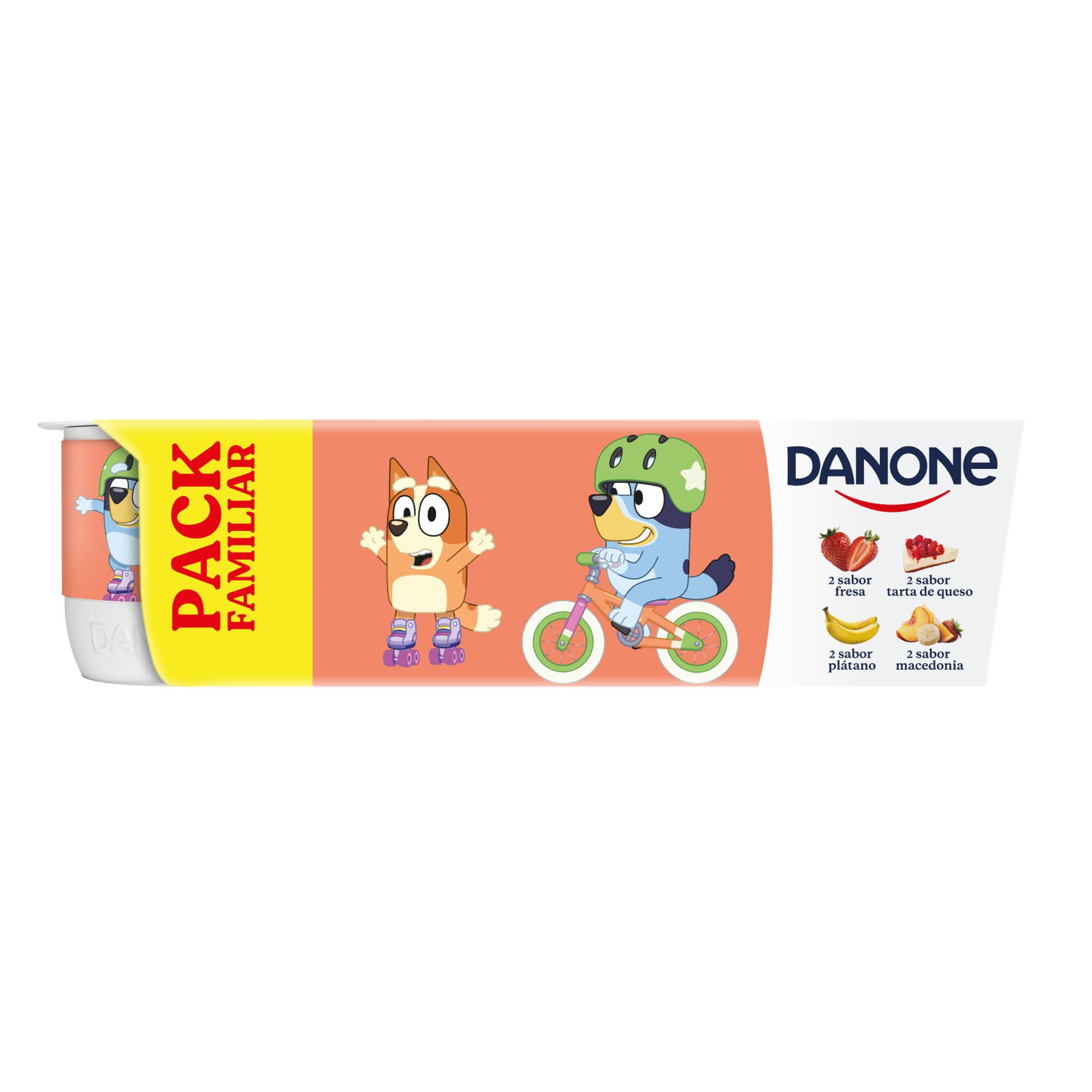 Yogur sabores fres/mace/plat/tart Danone p8 120g/u