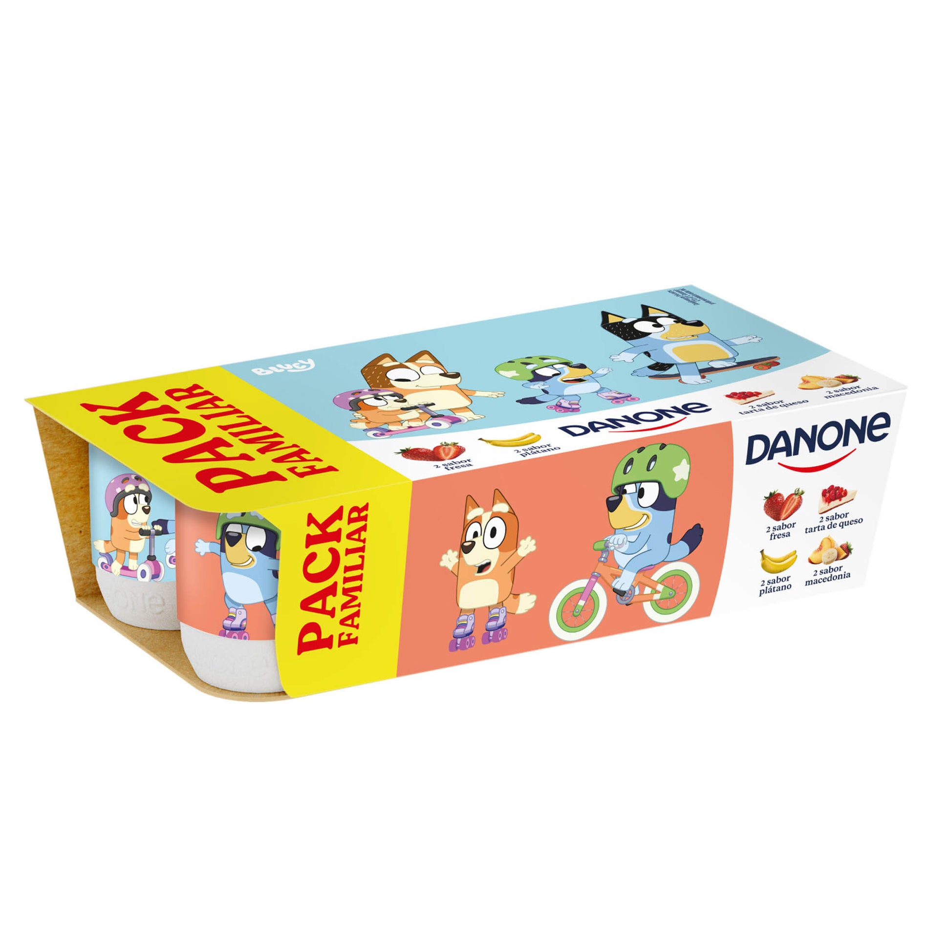 Yogur sabores fres/mace/plat/tart Danone p8 120g/u