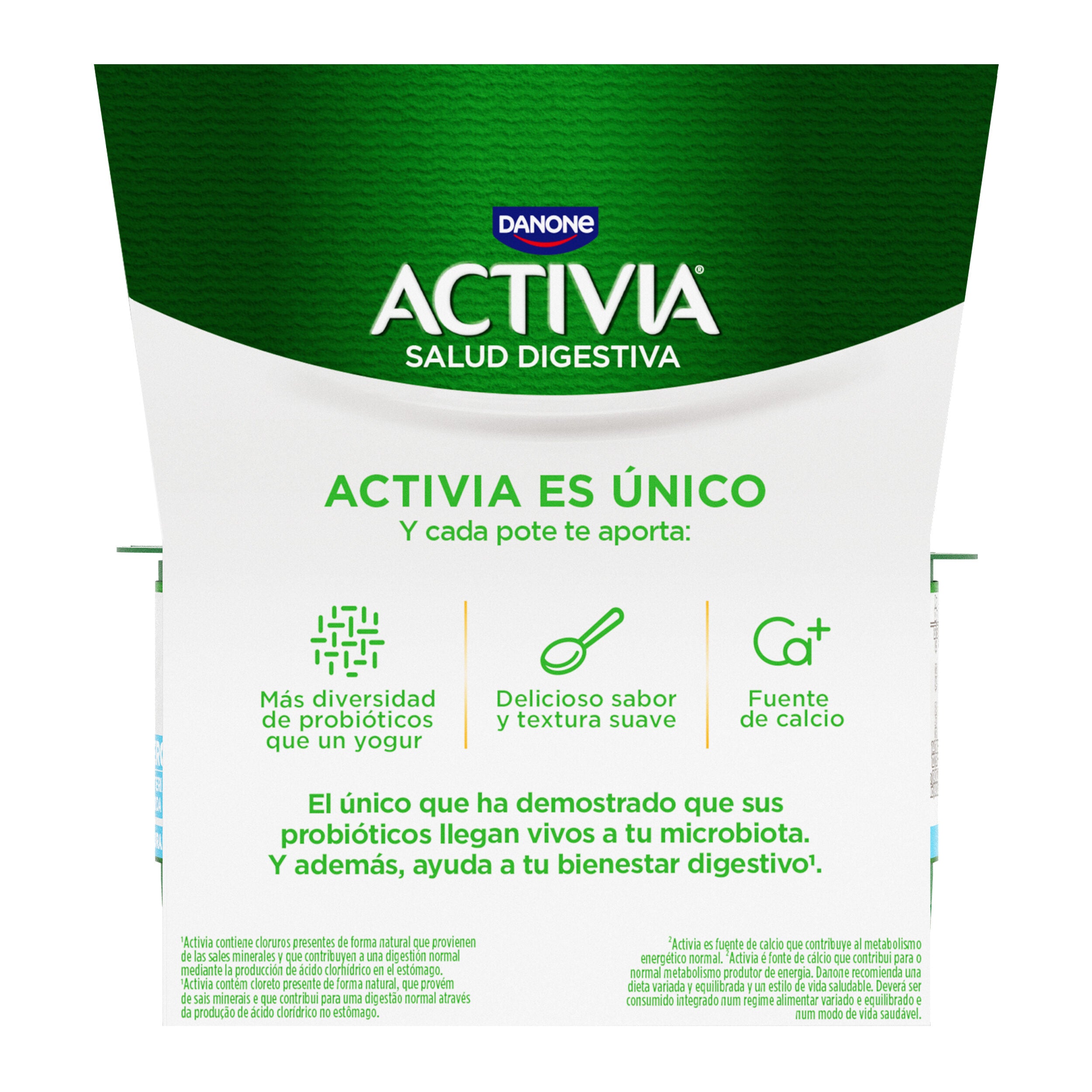 Yogur bifidus desnatado natural edulcor 0% Danone p8 120g/u
