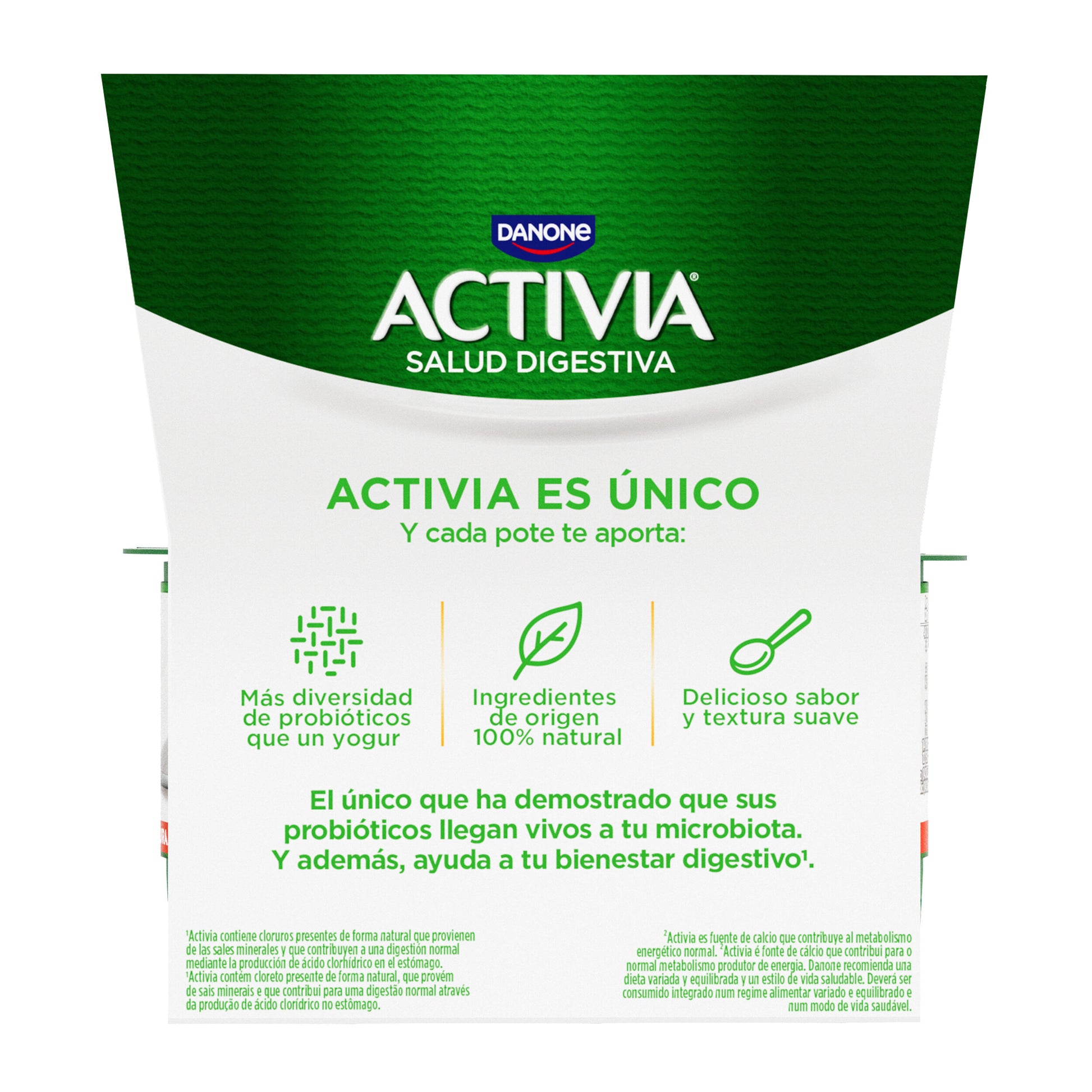 Yogur bifidus naturalazucarado activia Danone p8 120g/u