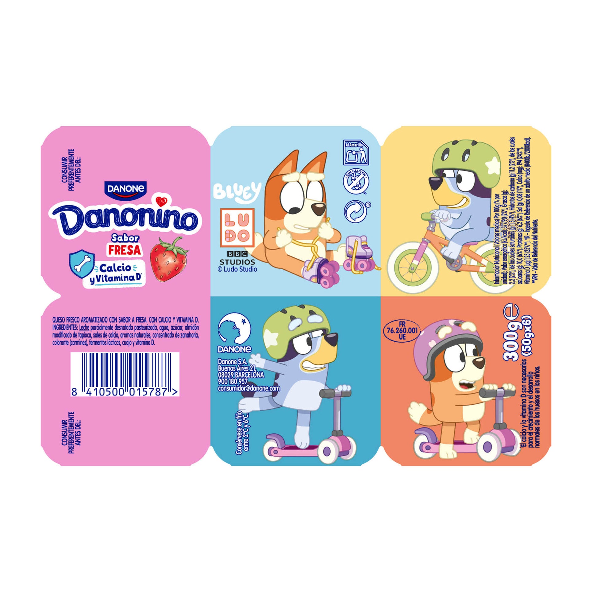Petit suise fresa danonino Danone p6 50g/u