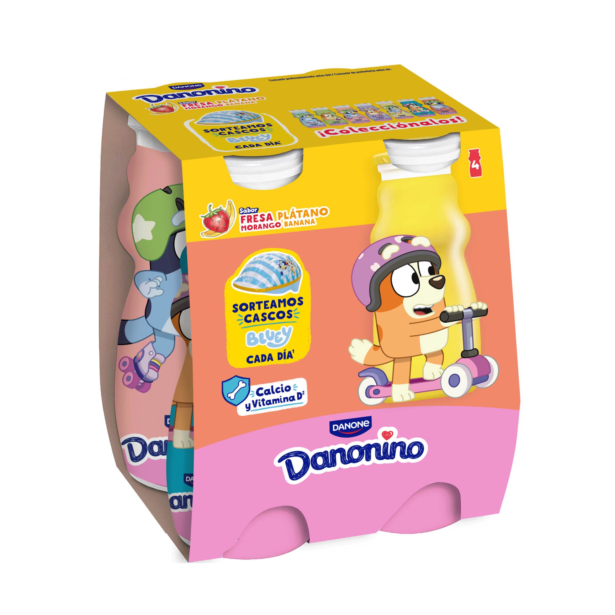 Yogur liquido fres/plat bebedi danonin Danone p4 100g/u