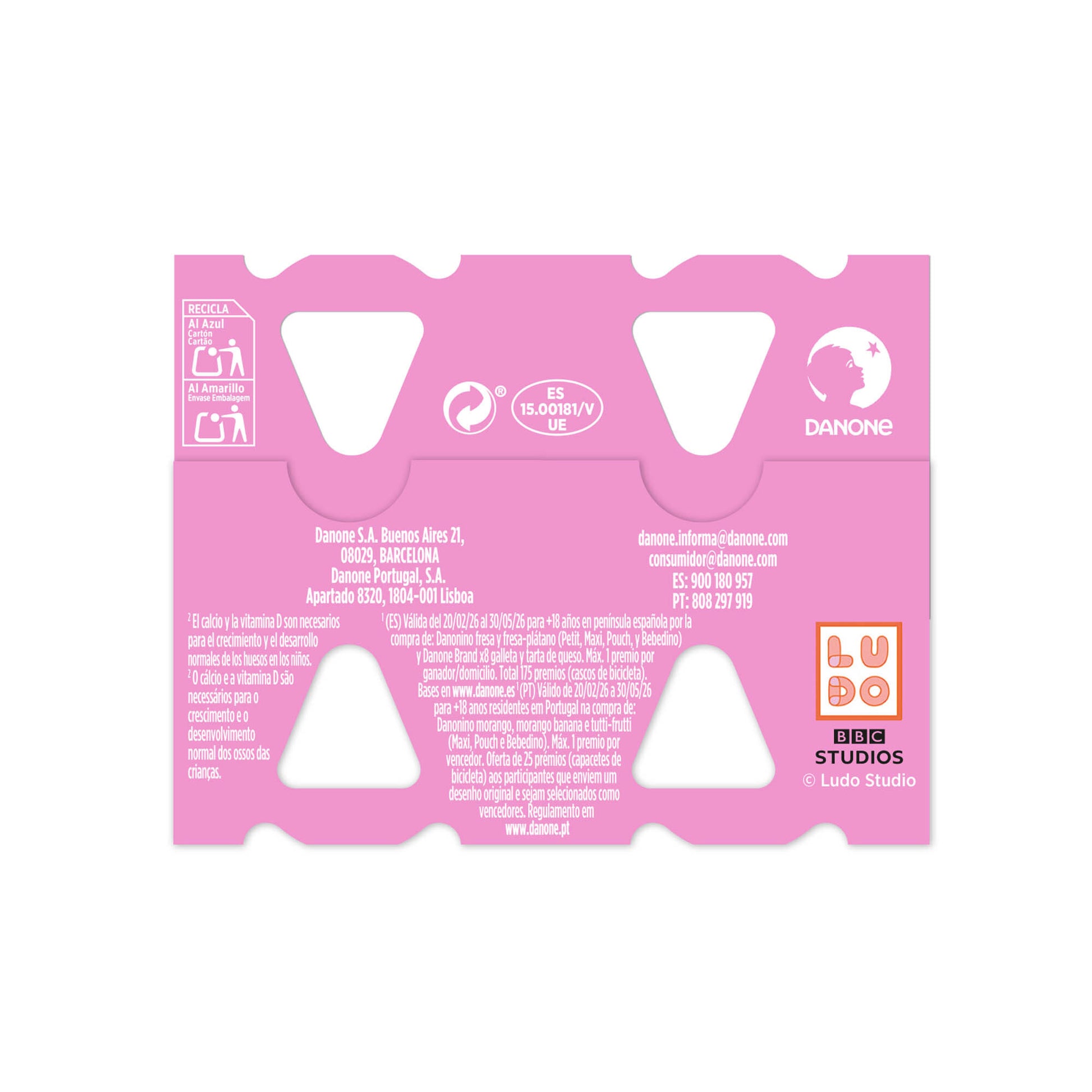 Yogur liquido fres/plat bebedi danonin Danone p4 100g/u