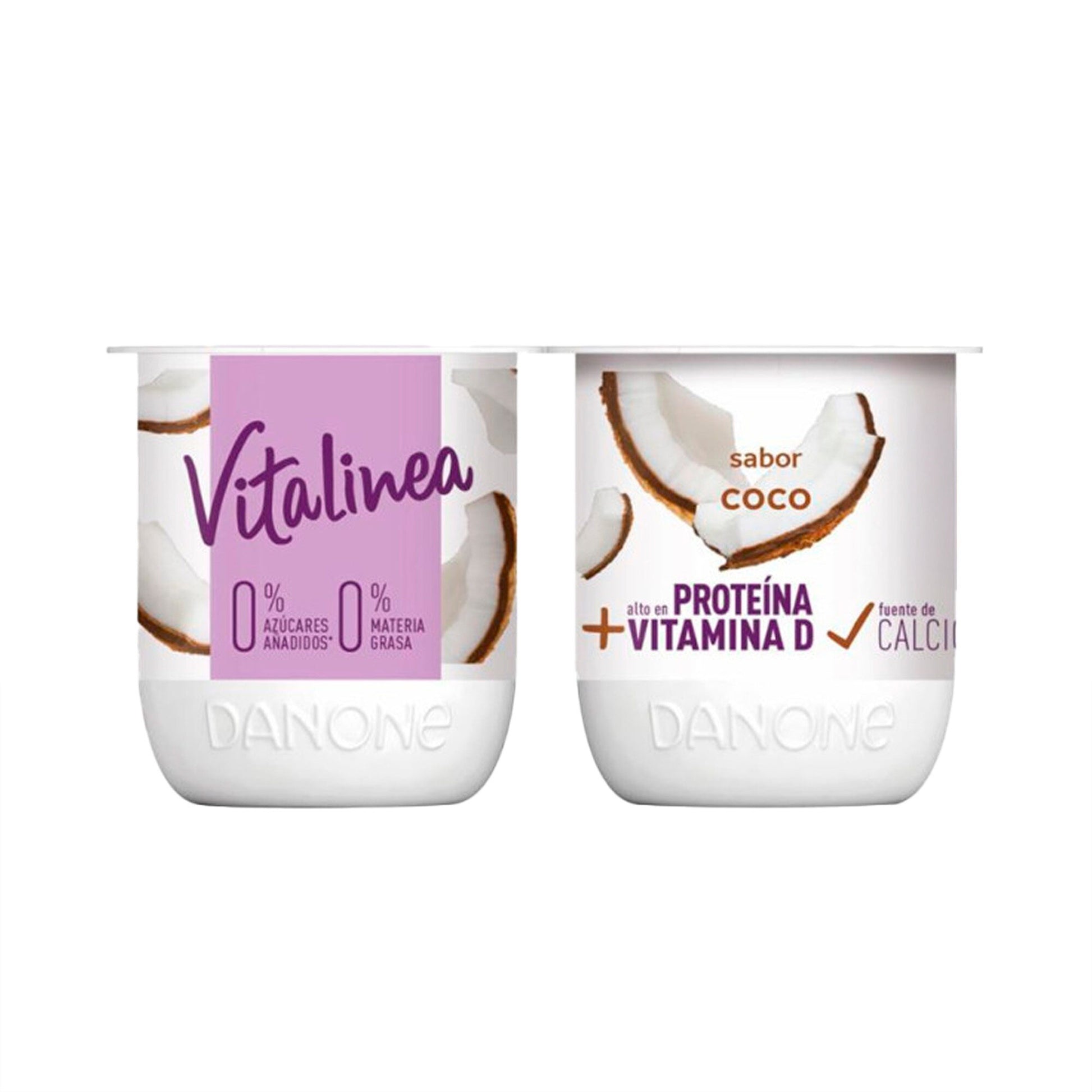 Yogur desnatado coco vitalinea 0% Danone p4 125g/u