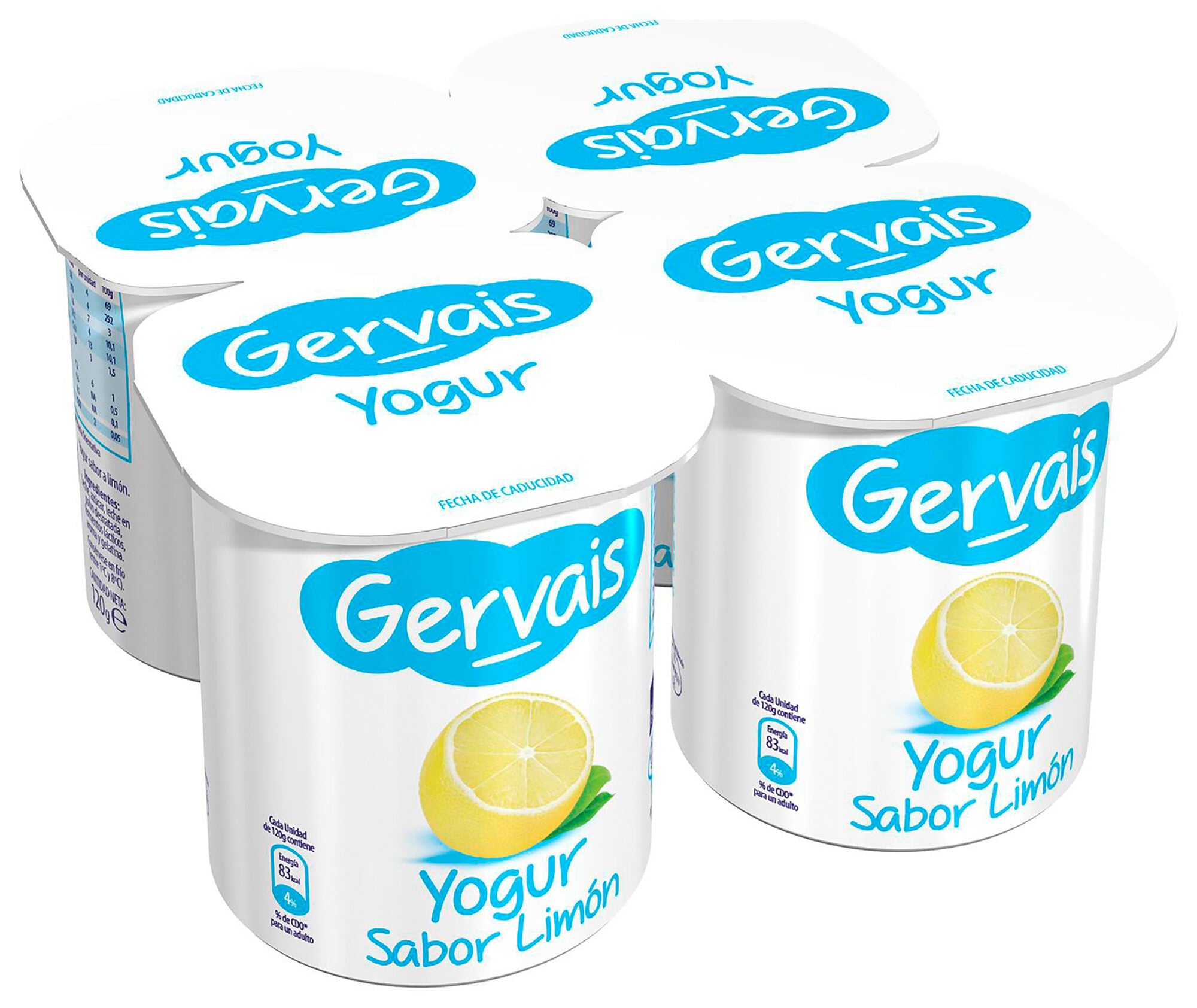Yogur limon Gervais p4 120g/u