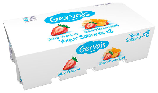 Yogur sabores fres/mace Gervais p8 120g/u La Despensa