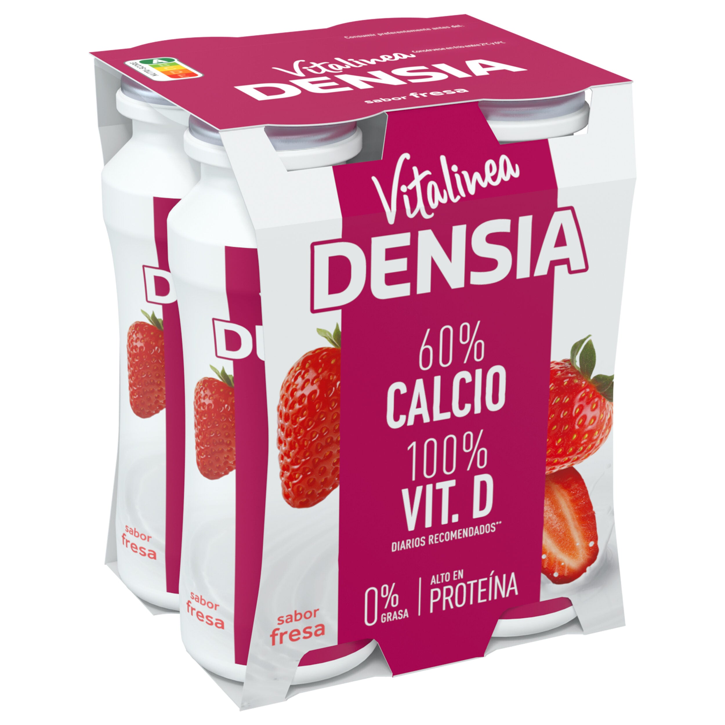 Yogur liquido fresa densia forte Danone p4 100g/u