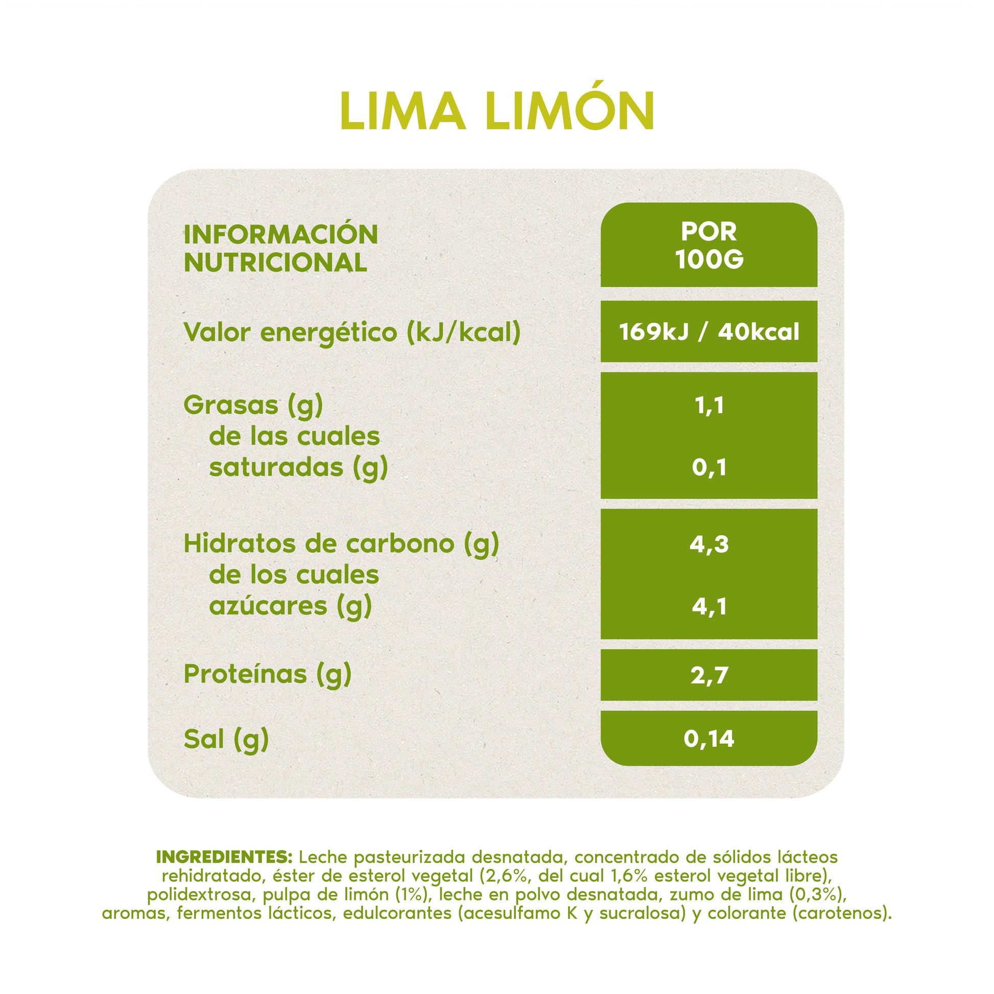 Yogur liquido lima limon danacol 0% Danone p6 100g/u