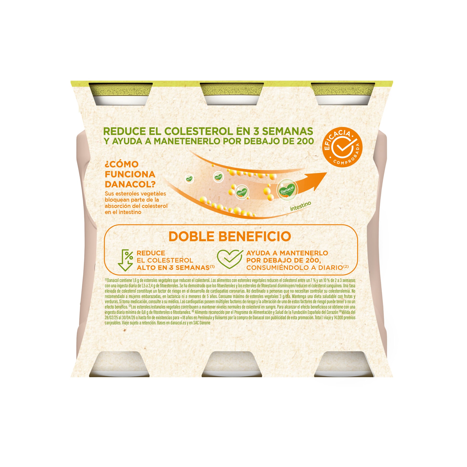 Yogur liquido lima limon danacol 0% Danone p6 100g/u
