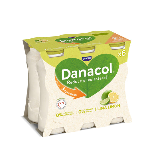 Yogur liquido lima limon danacol 0% Danone p6 100g/u La Despensa
