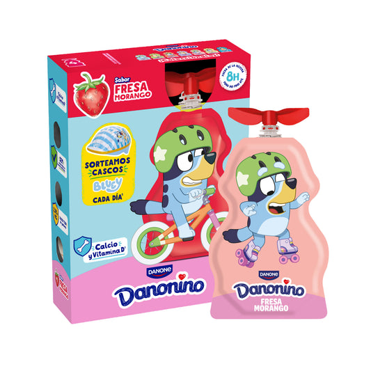 Yogur pouch fresa danonino Danone p4 70g/u La Despensa