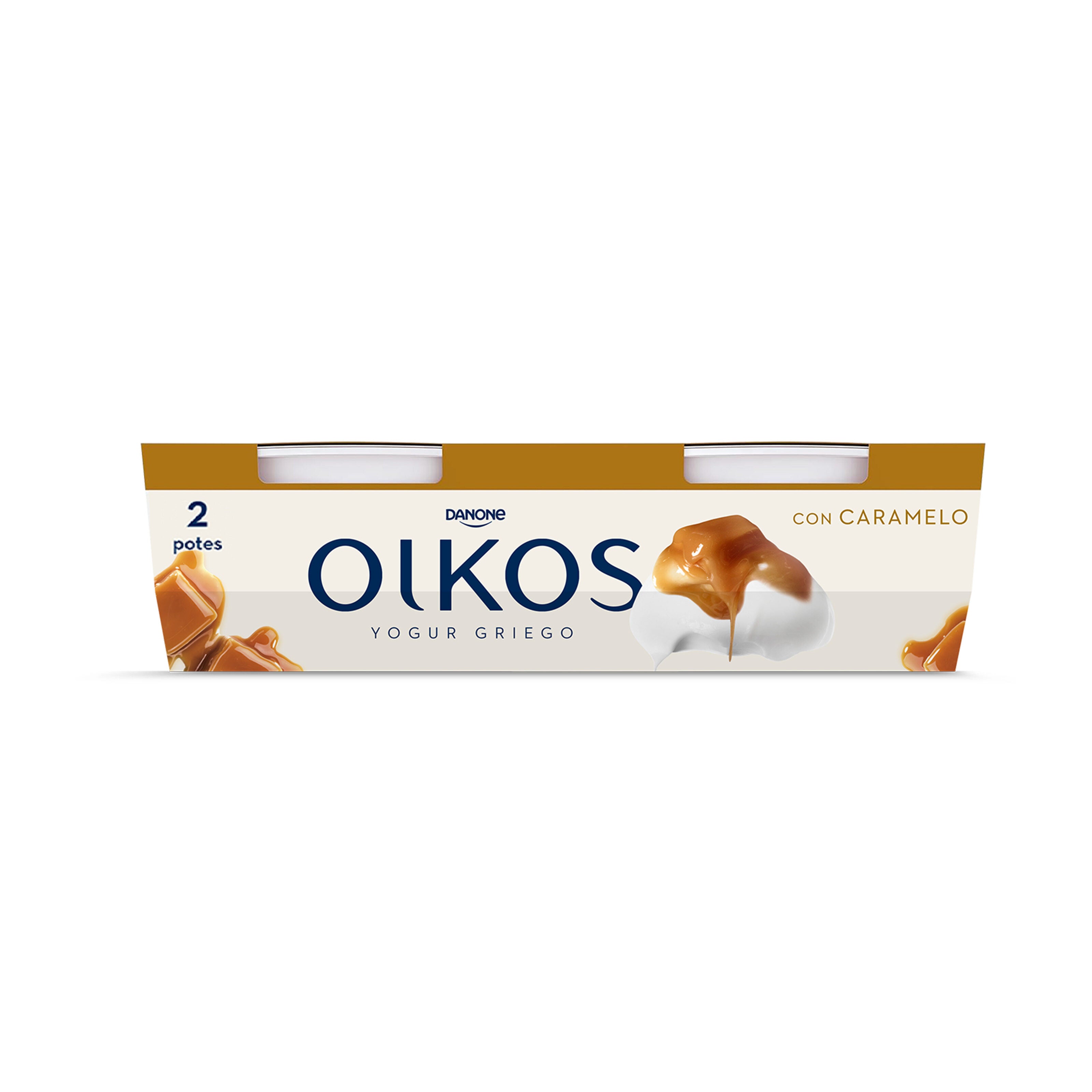 Yogur griego c/ caramelo oikos Danone p2 110g/u