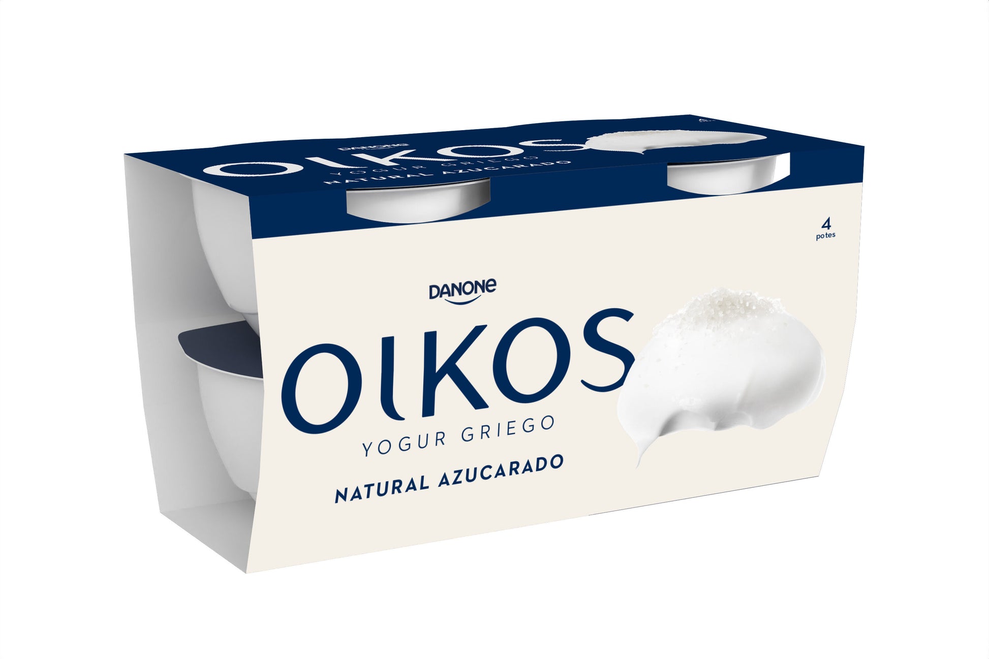 Yogur griego natural azucarado oikos Danone p4 110g/u