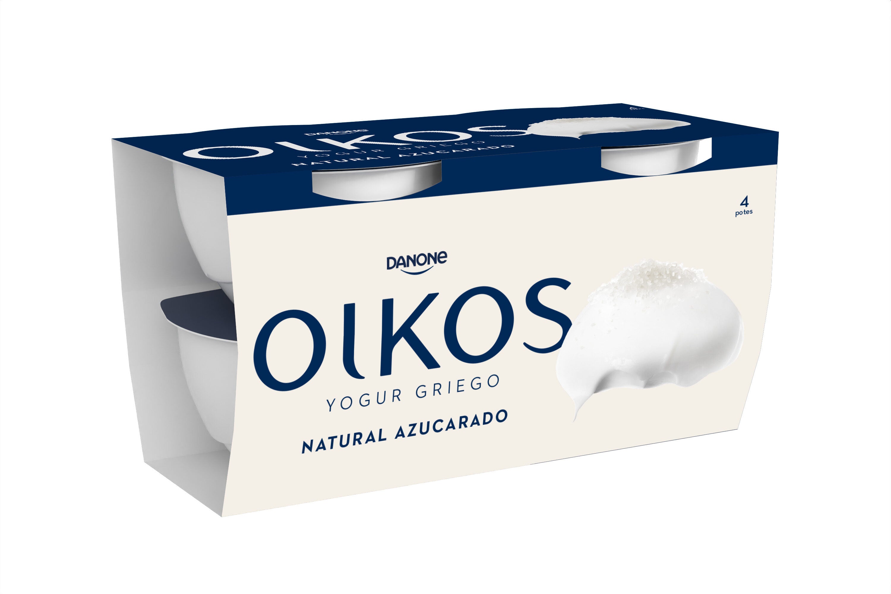 Yogur griego natural azucarado oikos Danone p4 110g/u