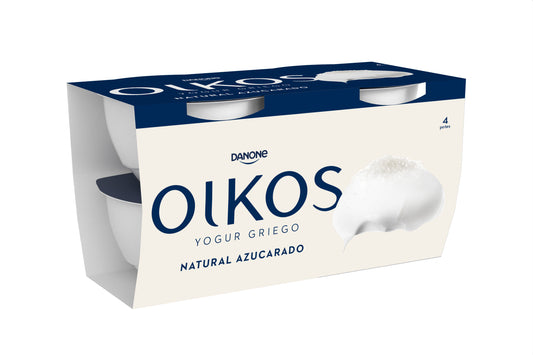 Yogur griego natural azucarado oikos Danone p4 110g/u La Despensa