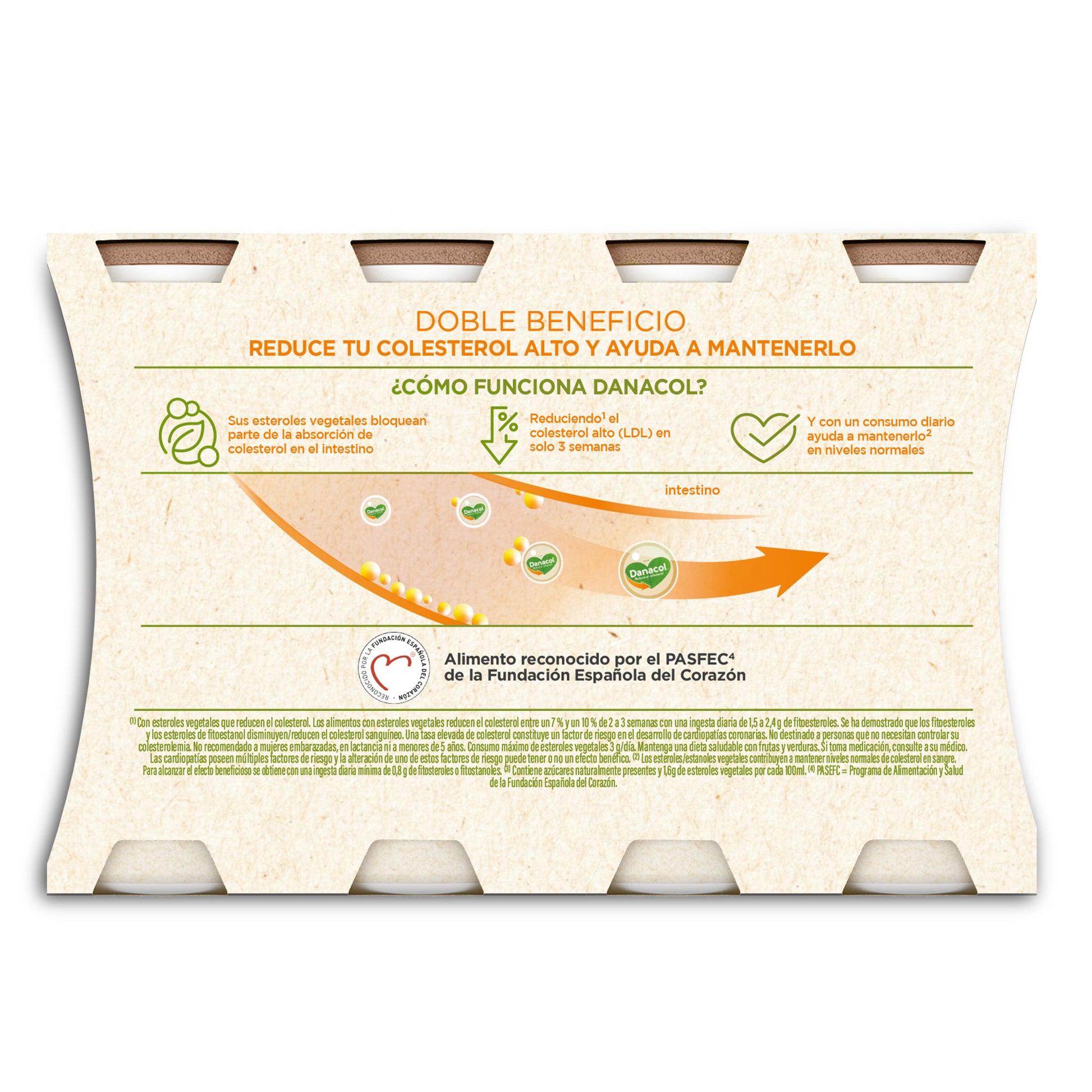 Yogur liquido avena danacol 0% Danone p6 100g/u