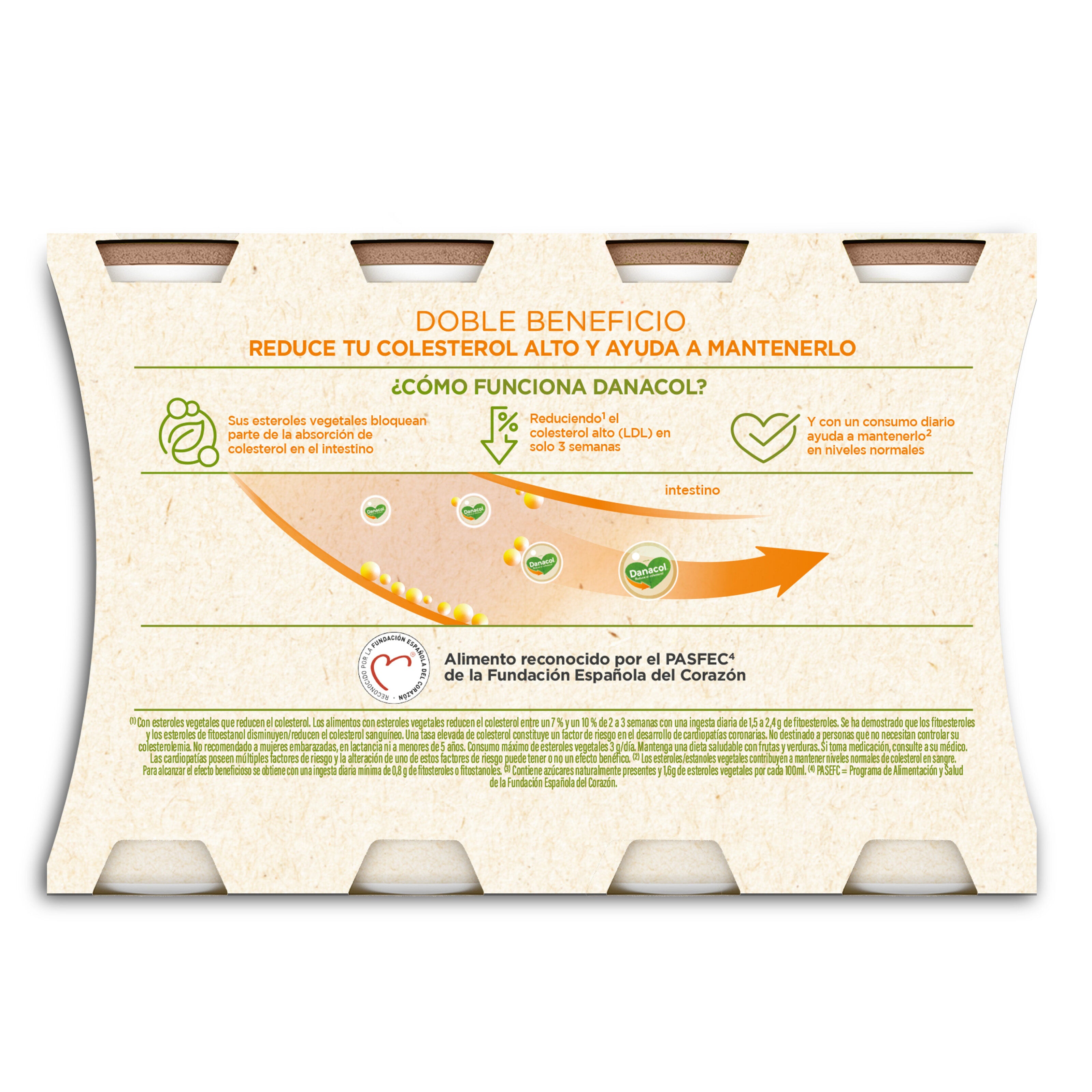 Yogur liquido avena danacol 0% Danone p6 100g/u