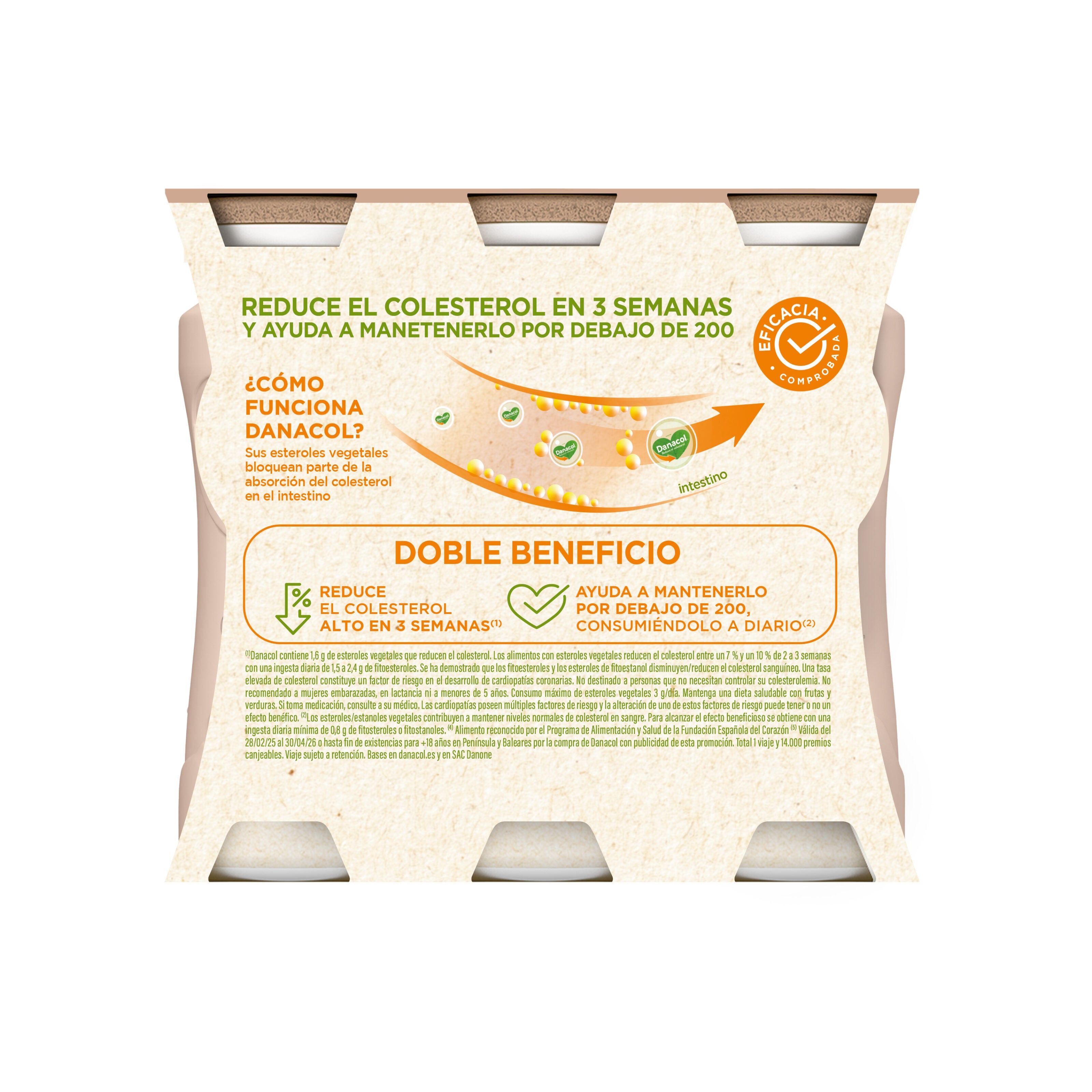 Yogur liquido avena danacol 0% Danone p6 100g/u