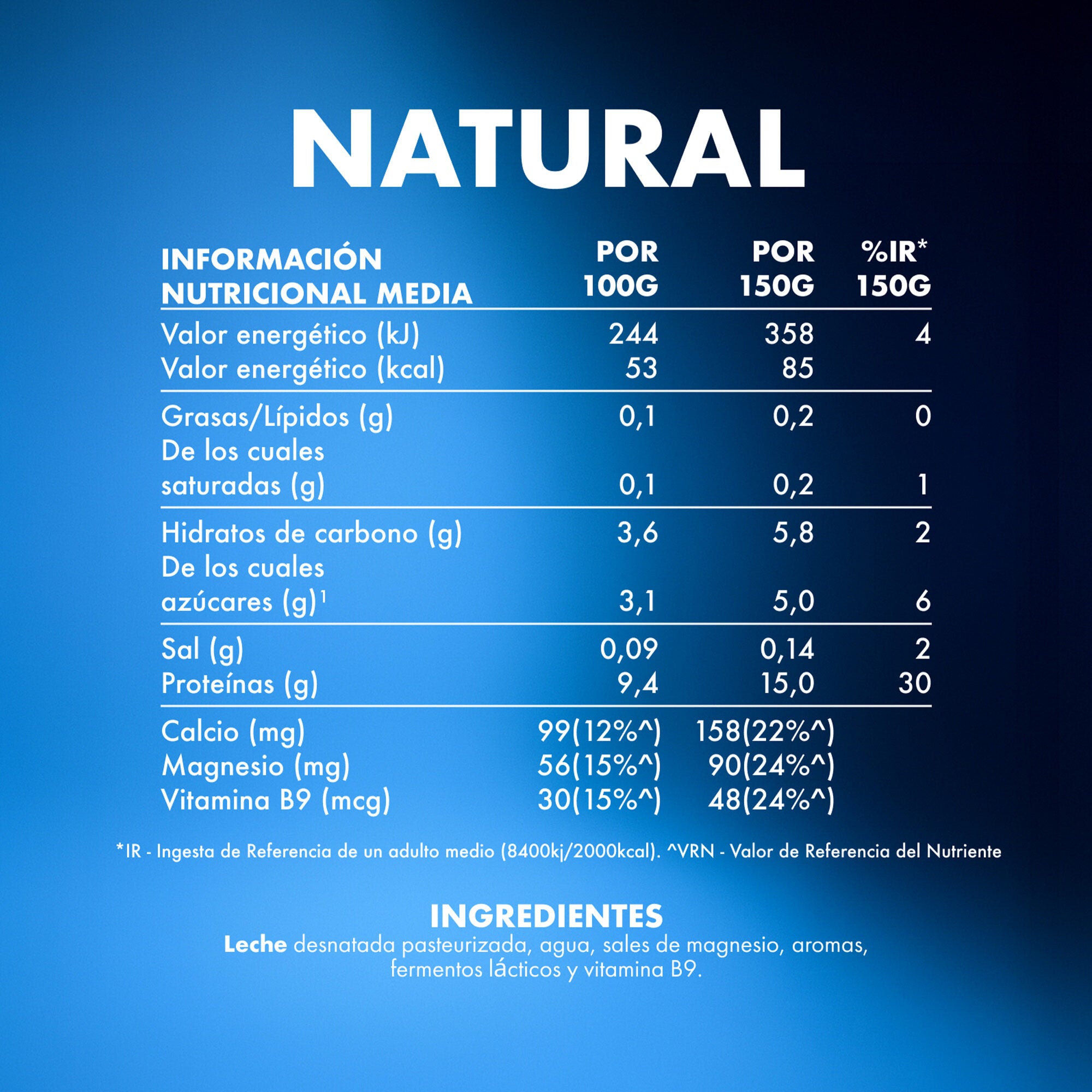 Yogur natural Yopro Danone p2 160g/u