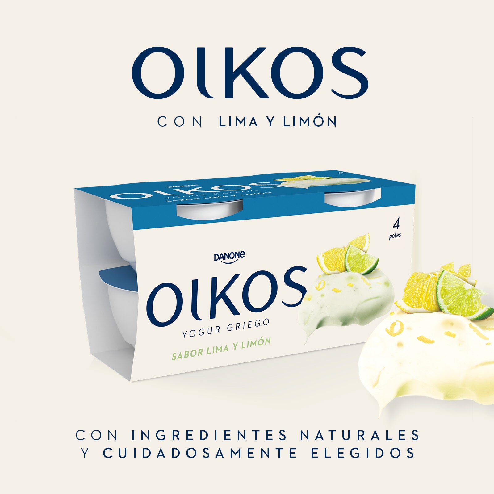 Yogur griego lima/limon oikos Danone p4 110g/u