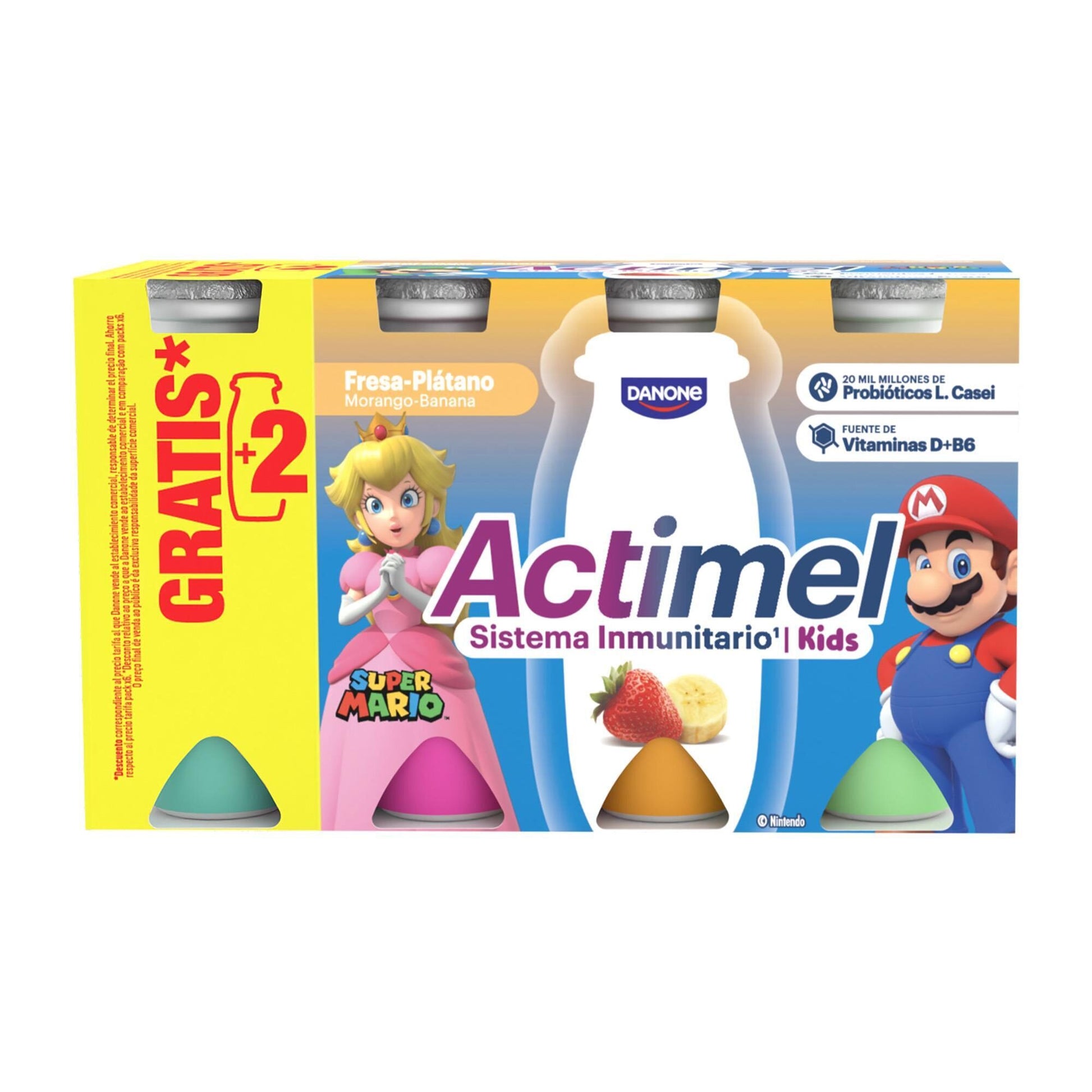 Yogur liquido fres/plat actimel Danone p6 100g/u