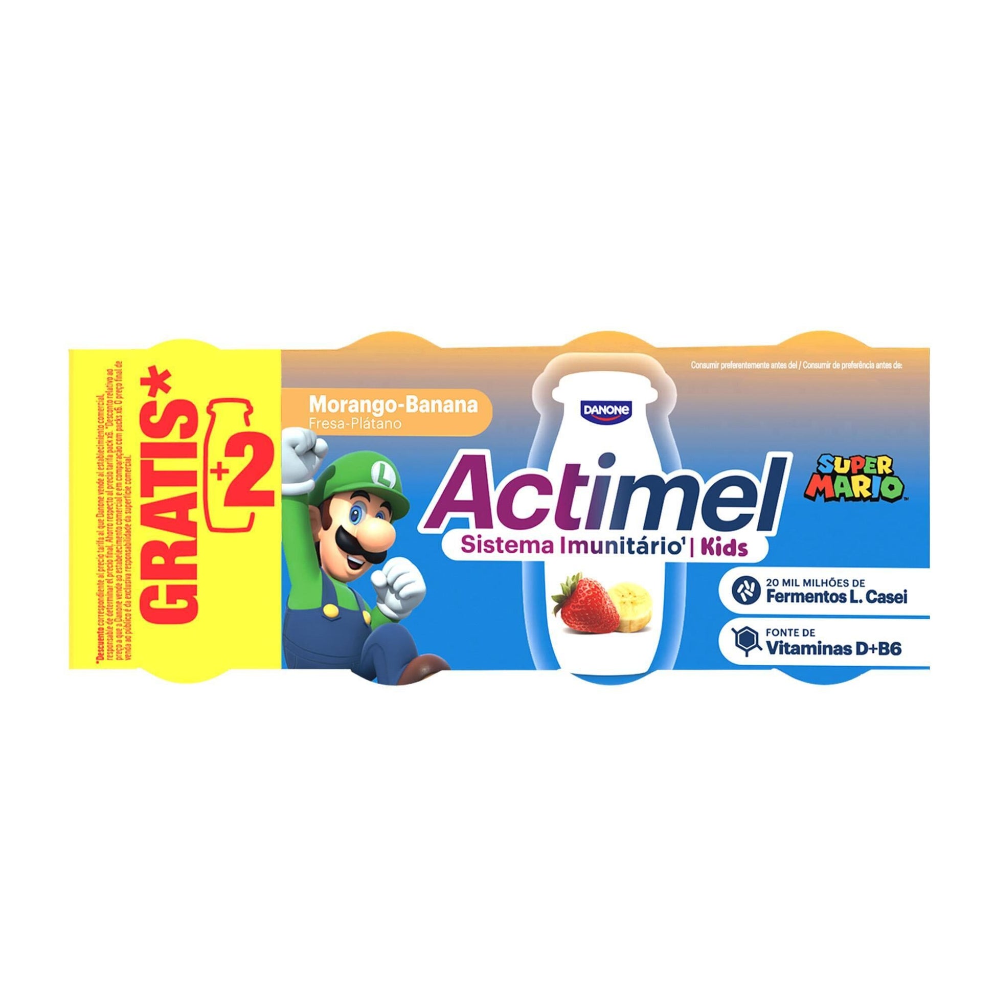 Yogur liquido fres/plat actimel Danone p6 100g/u