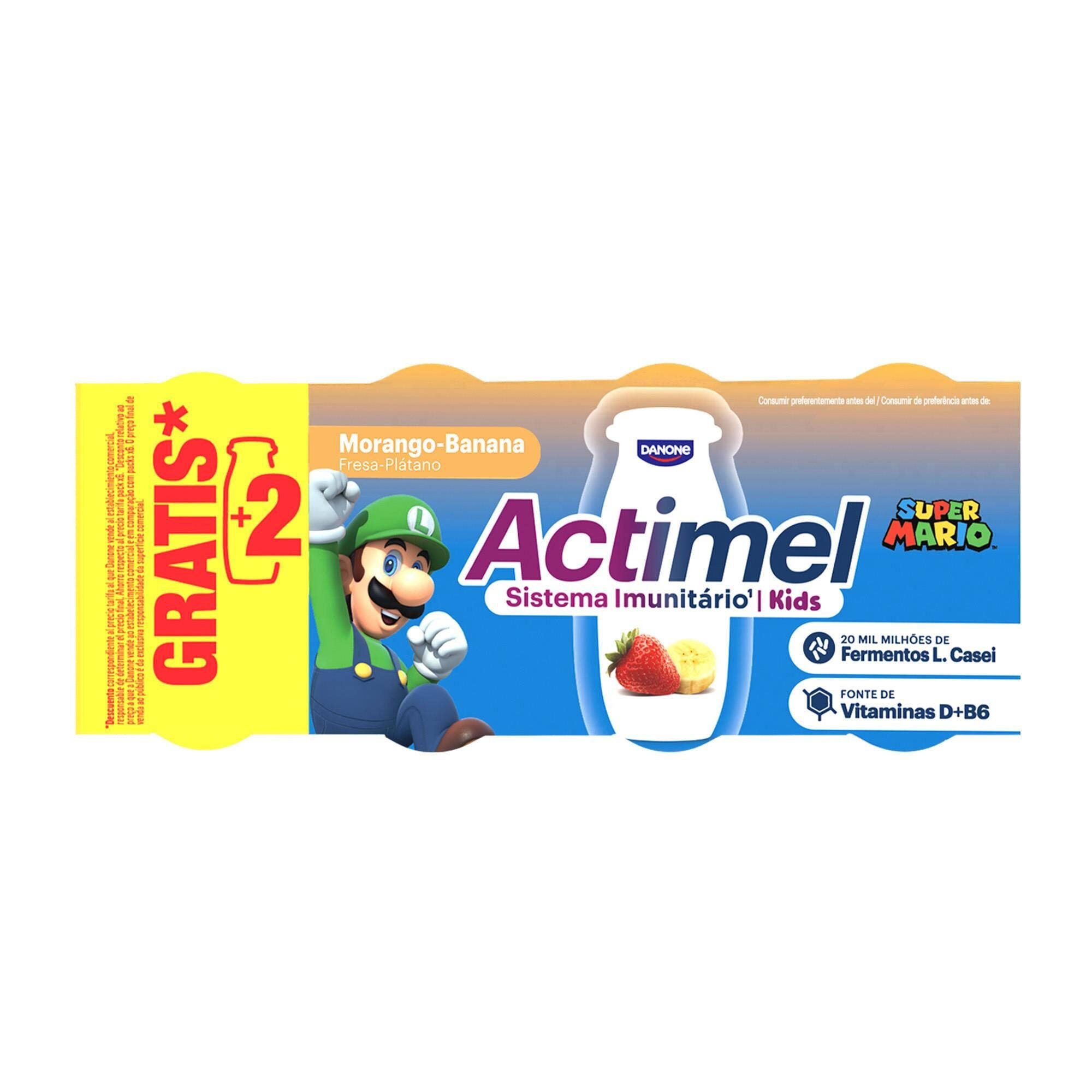 Yogur liquido fres/plat actimel Danone p6 100g/u