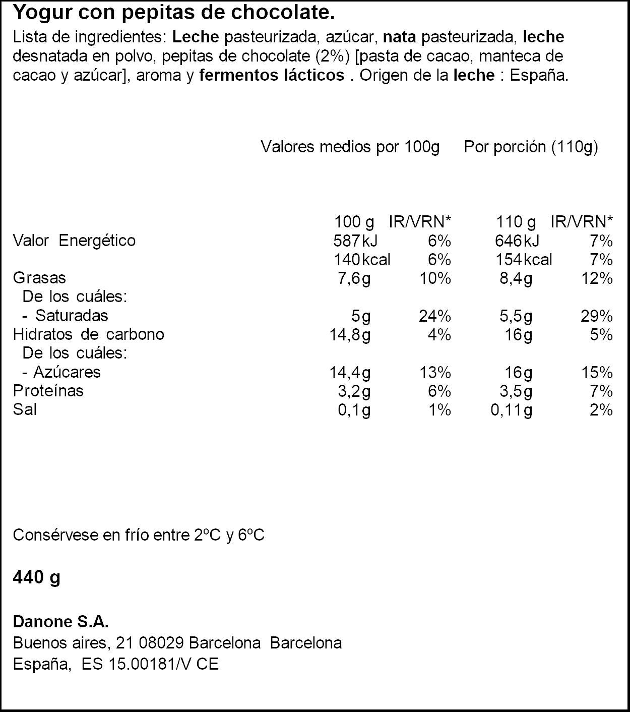 Yogur griego stracciatella Danone p4 115g/u