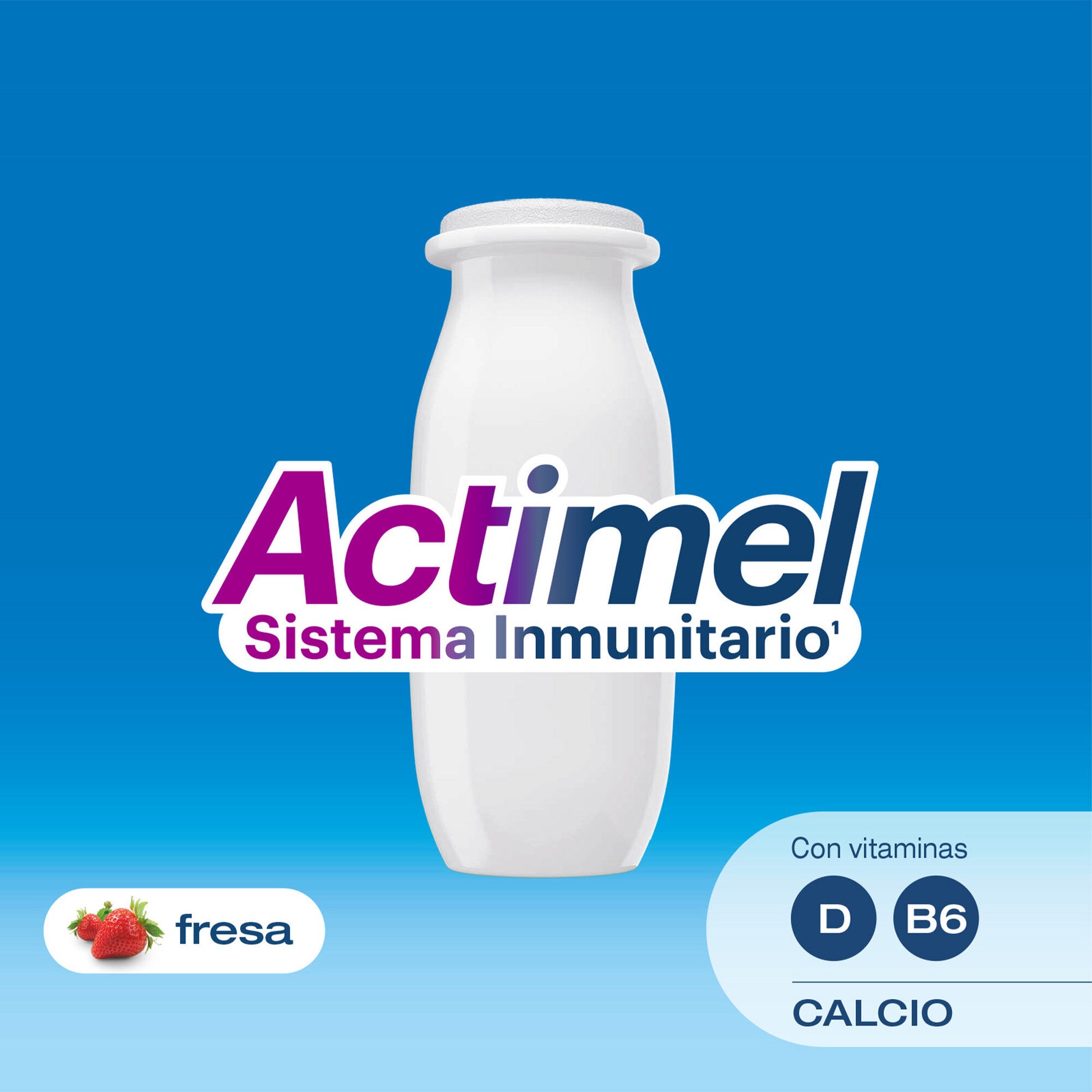 Yogur liquido fresa actimel kids Danone p6 100g/u