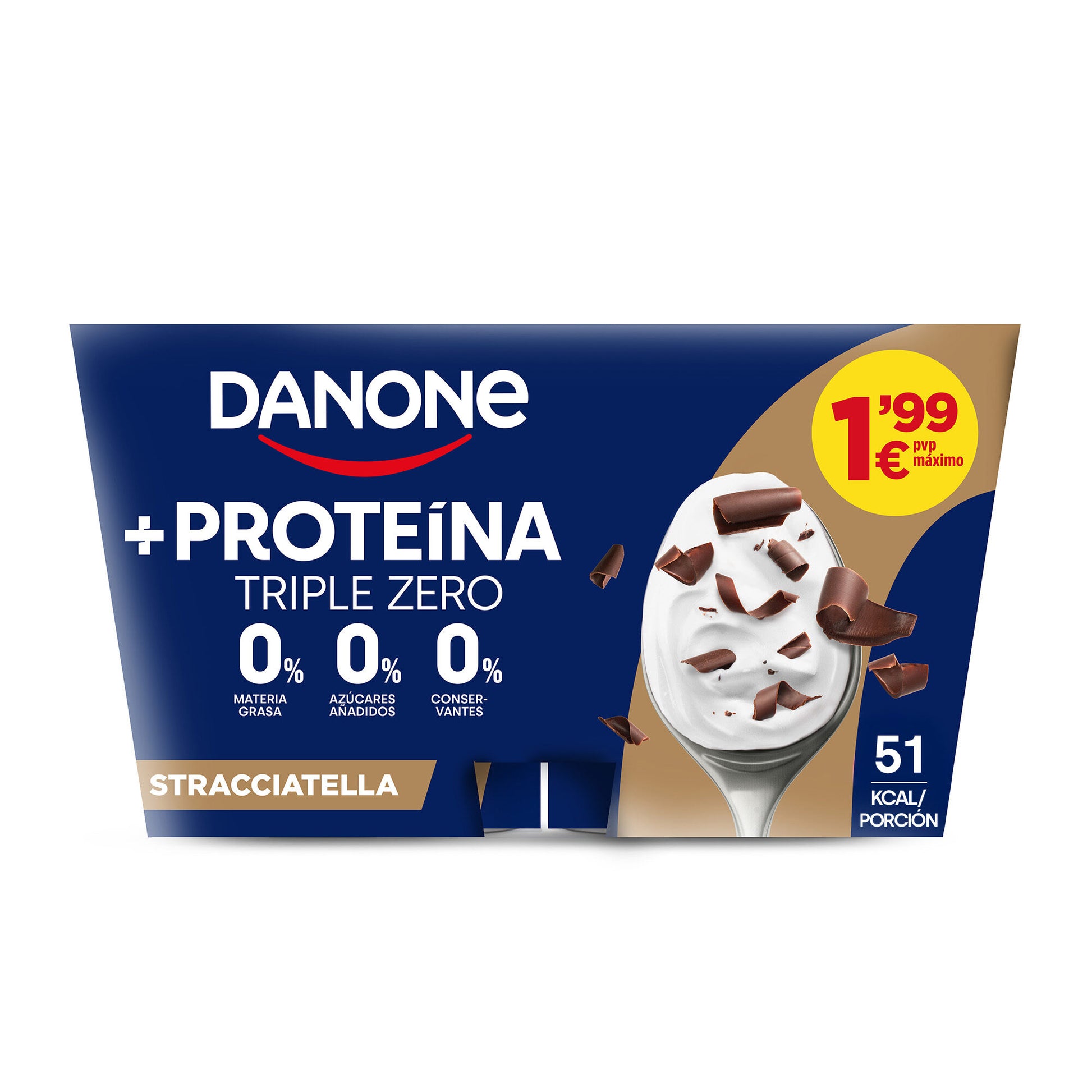 Yogur proteina stracciatella Danone p4 100g/u