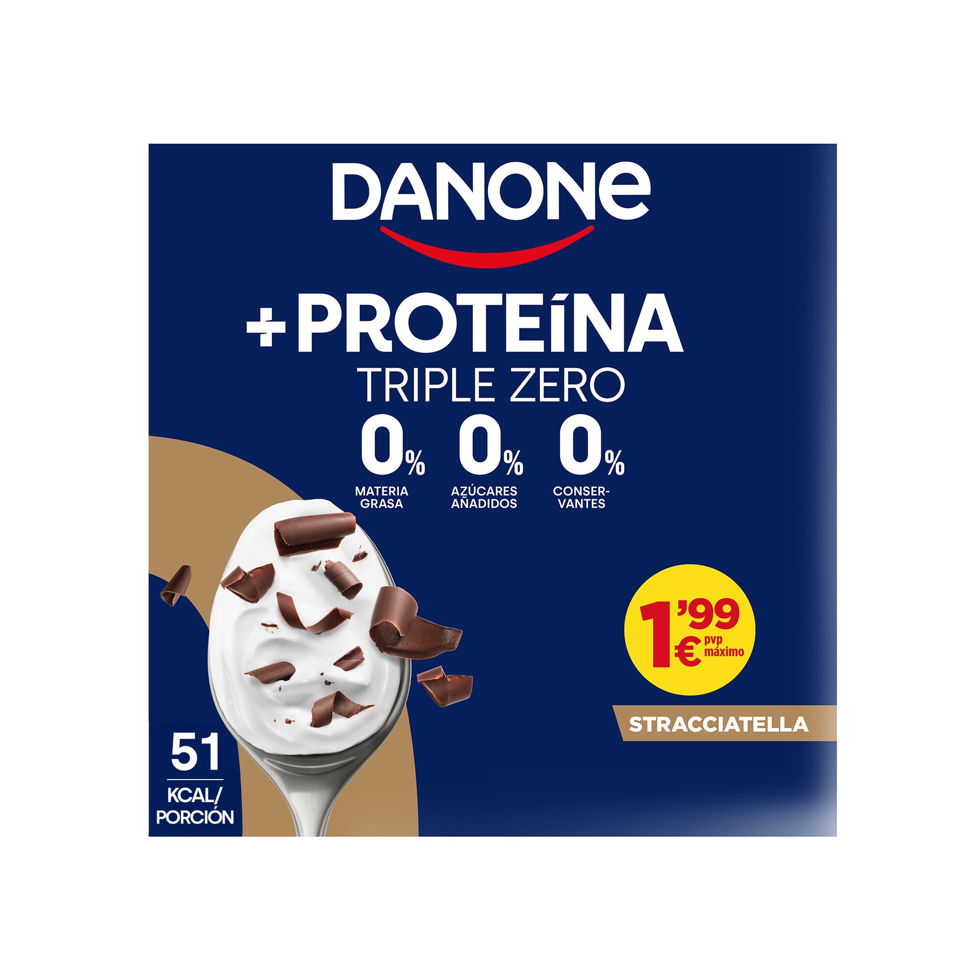 Yogur proteina stracciatella Danone p4 100g/u