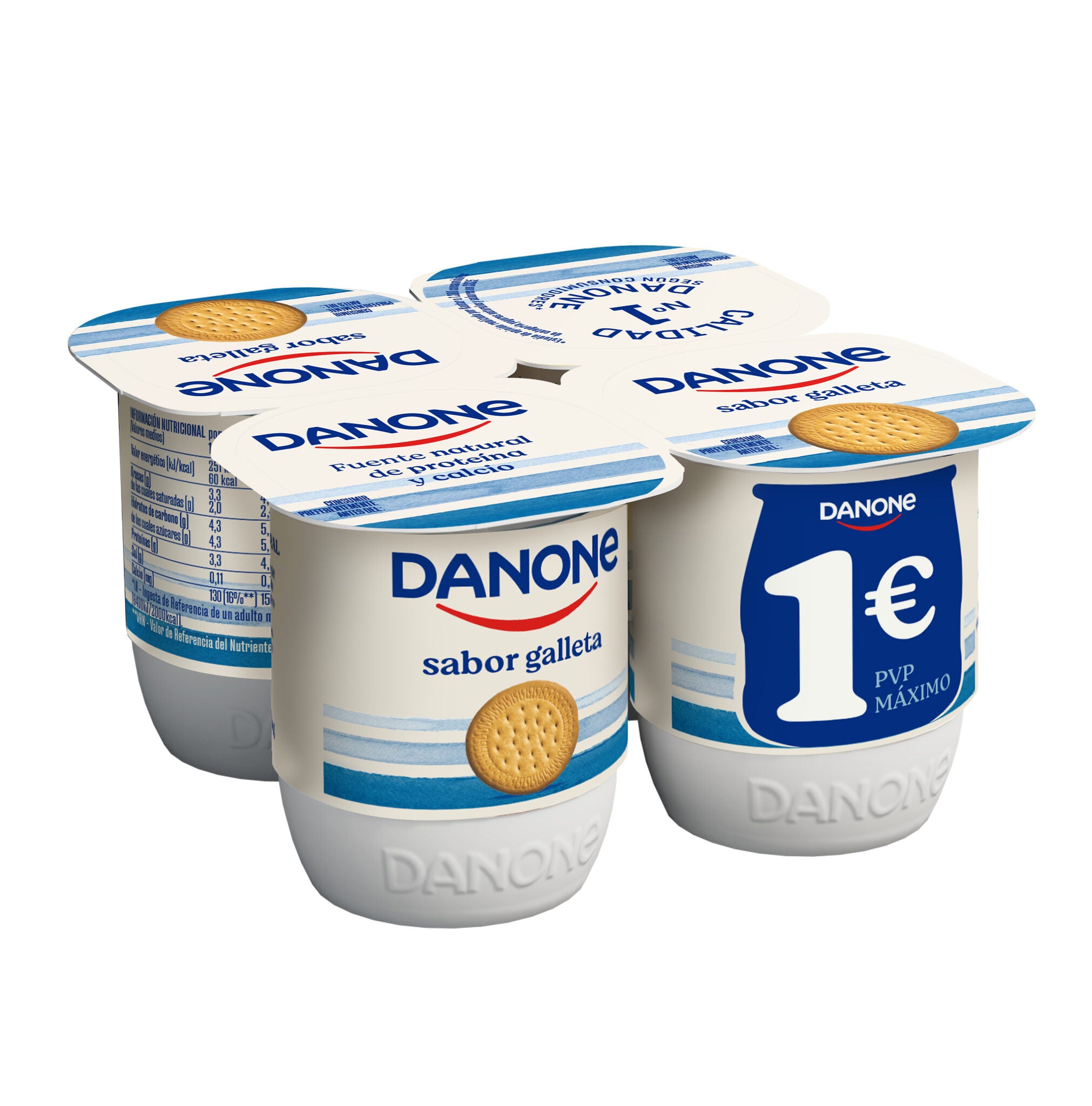 Yogur galleta Danone p4 120g/u