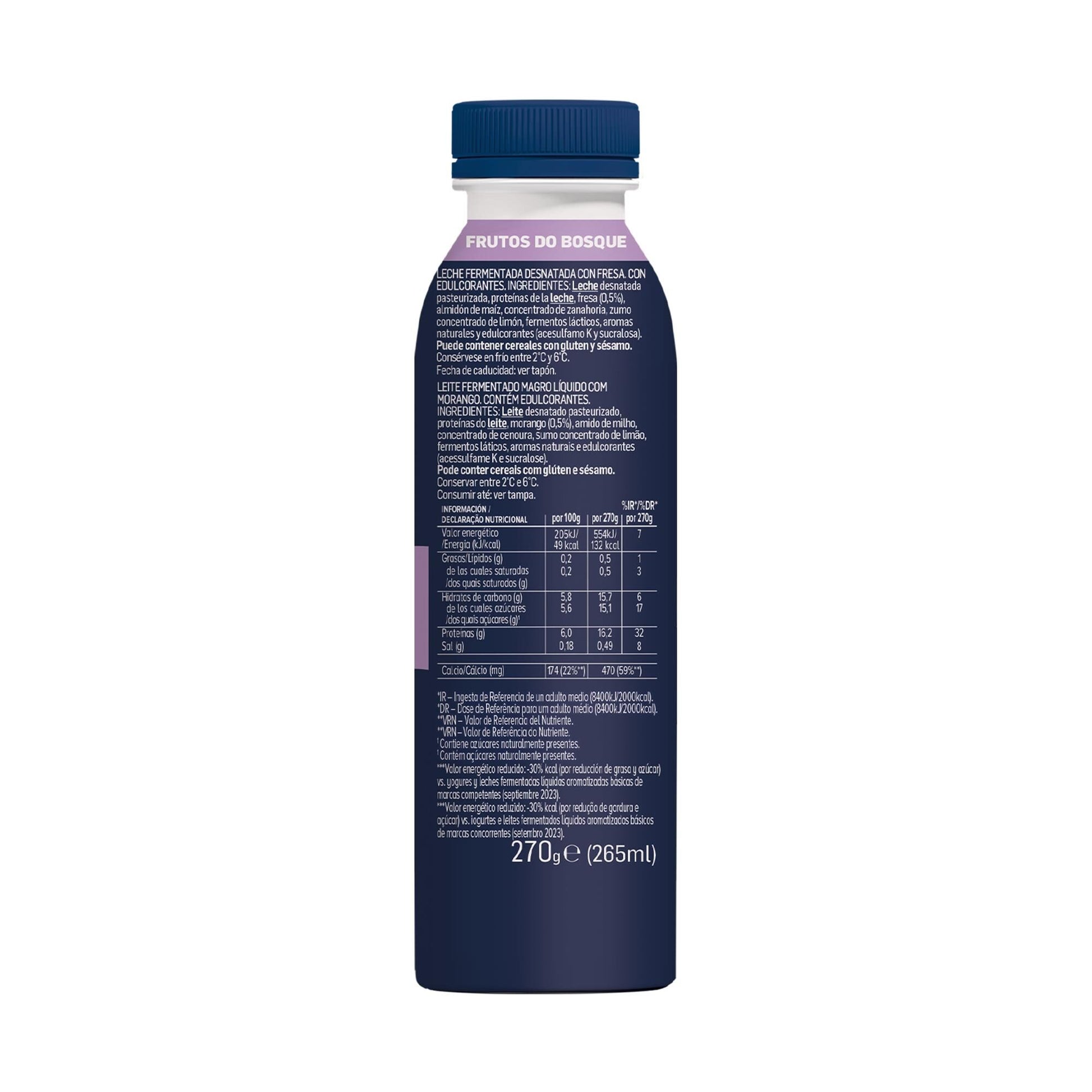 Yogur liquido proteina fr.rojos Danone 270ml