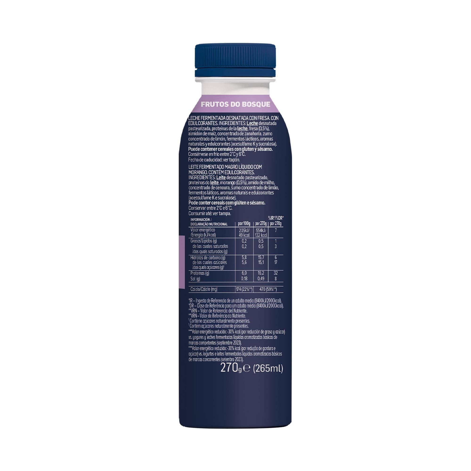 Yogur liquido proteina fr.rojos Danone 270ml