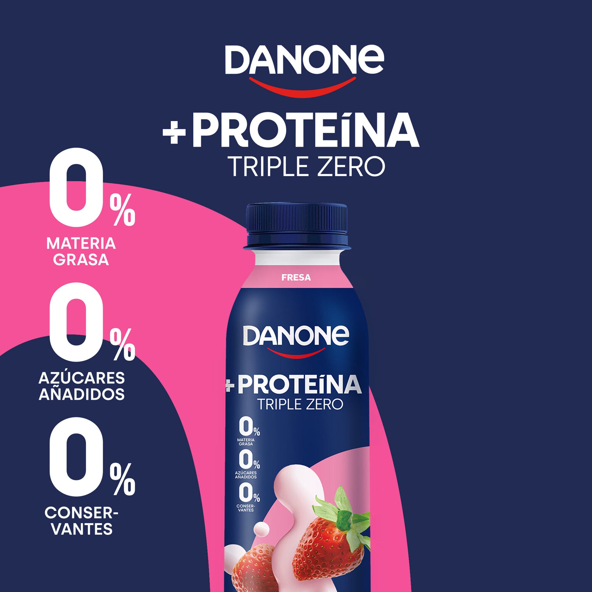 Yogur liquido proteina fresa Danone 270ml