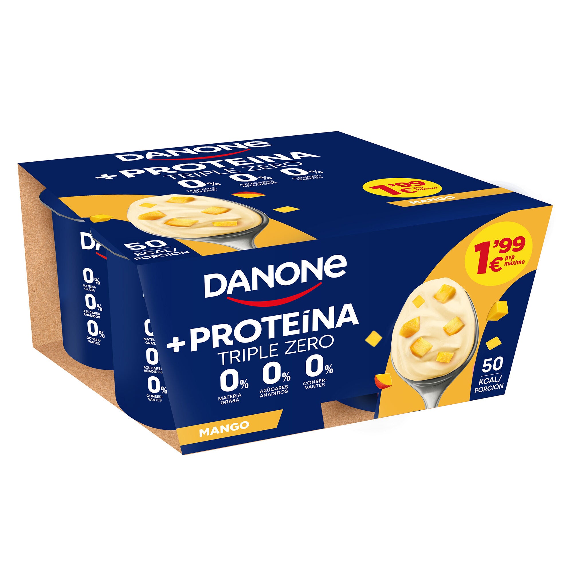 Yogur proteina mango Danone p4 100g/u