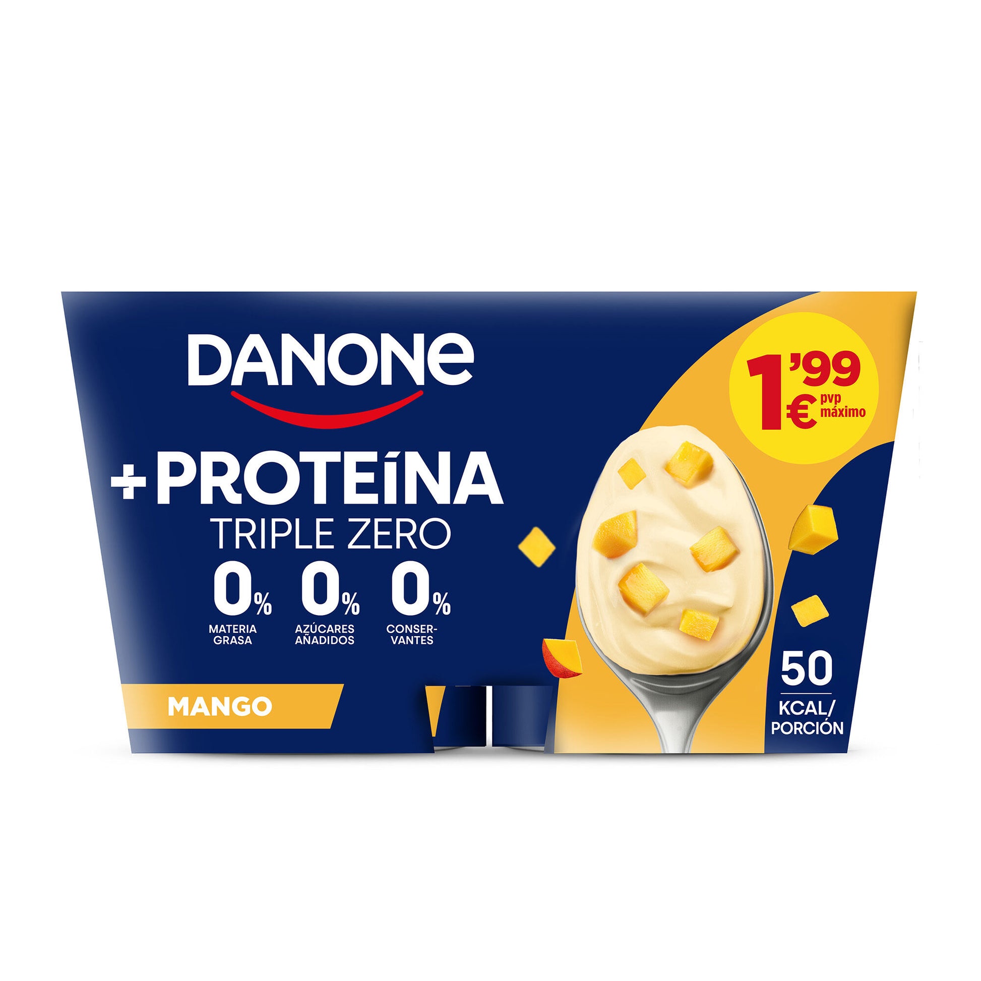 Yogur proteina mango Danone p4 100g/u