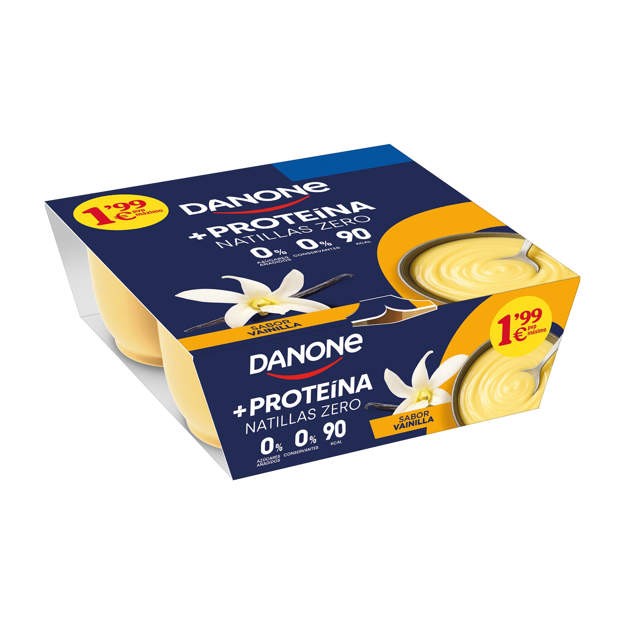 Natilla vainilla proteinas Danone p4 120g/u