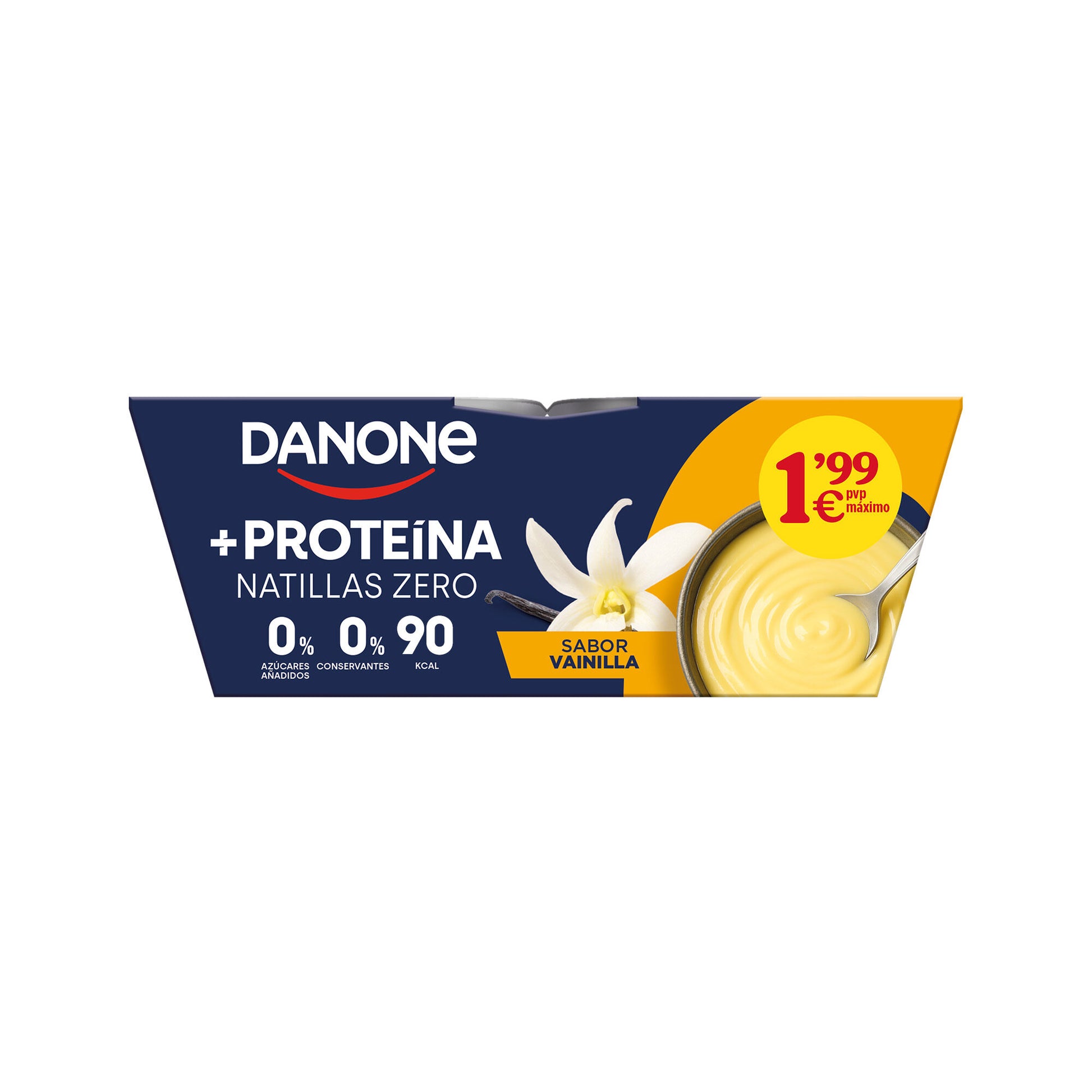 Natilla vainilla proteinas Danone p4 120g/u